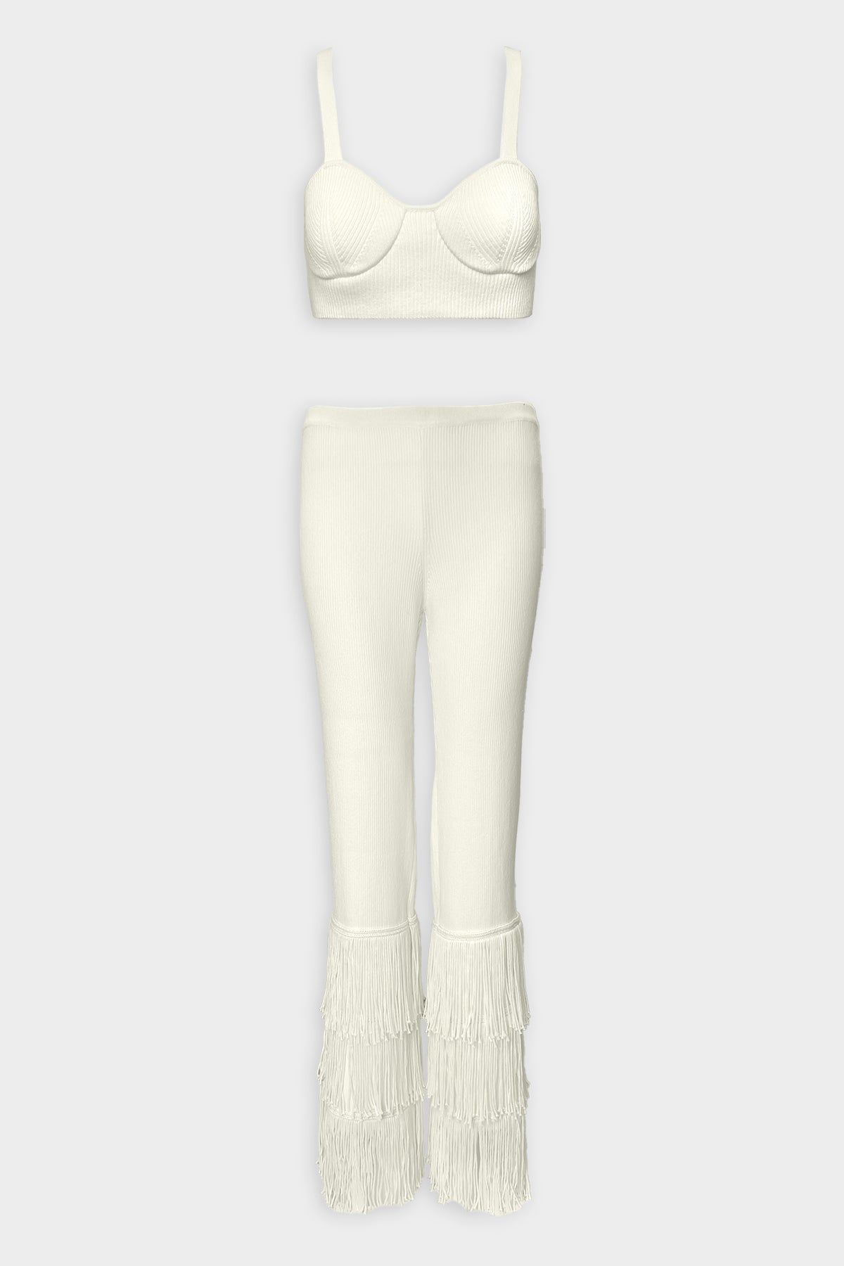 Noemi Knitwear Top and Pant Set in Panna - shop-olivia.com