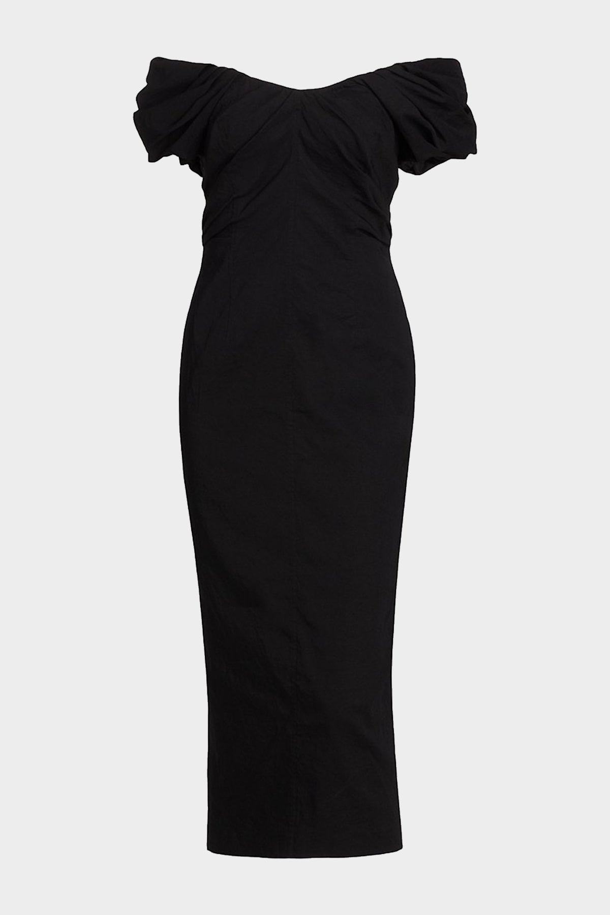 Nora Linen Midi Dress in Black - shop-olivia.com
