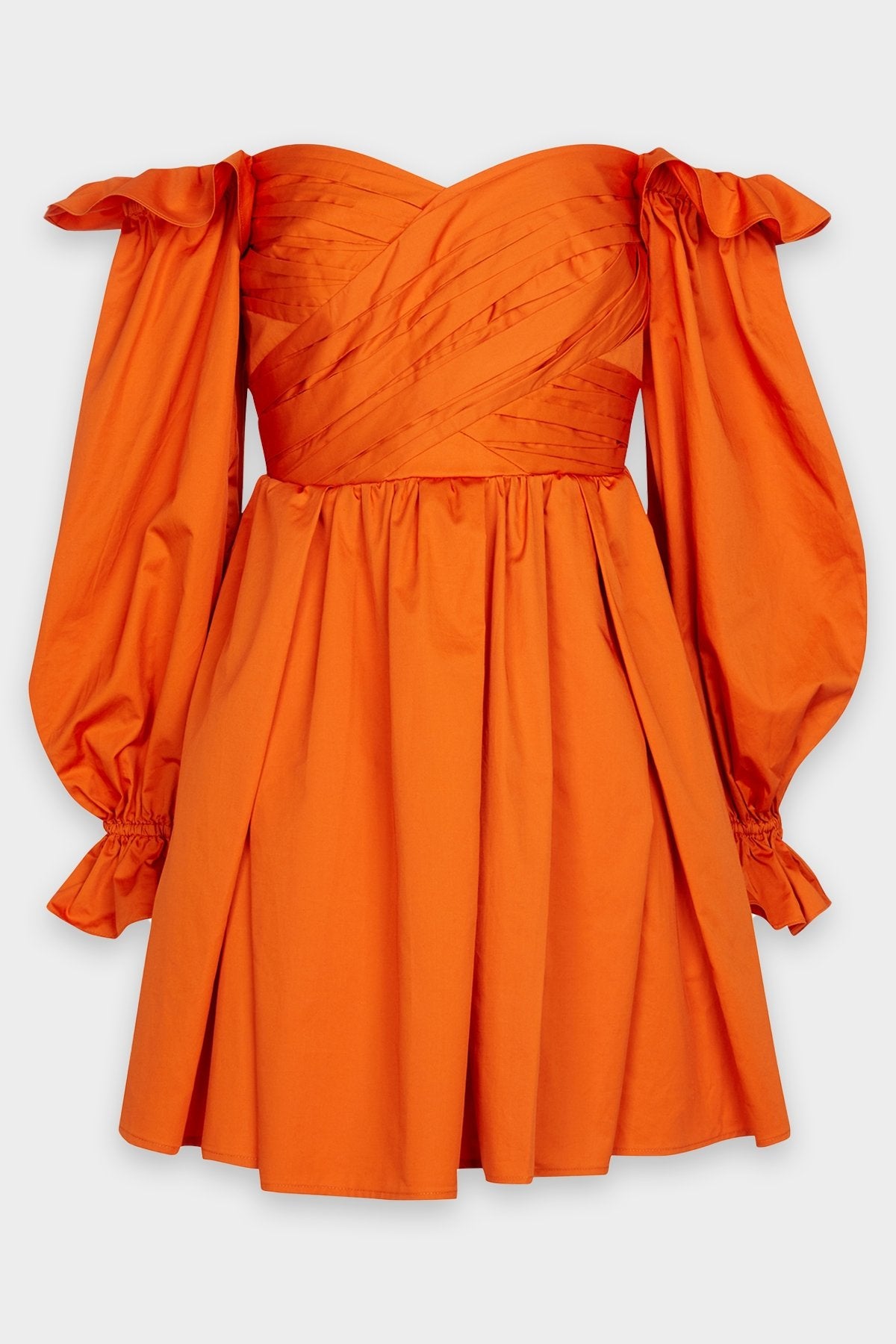 Off Shoulder Mini Dress in Burnt Orange - shop-olivia.com