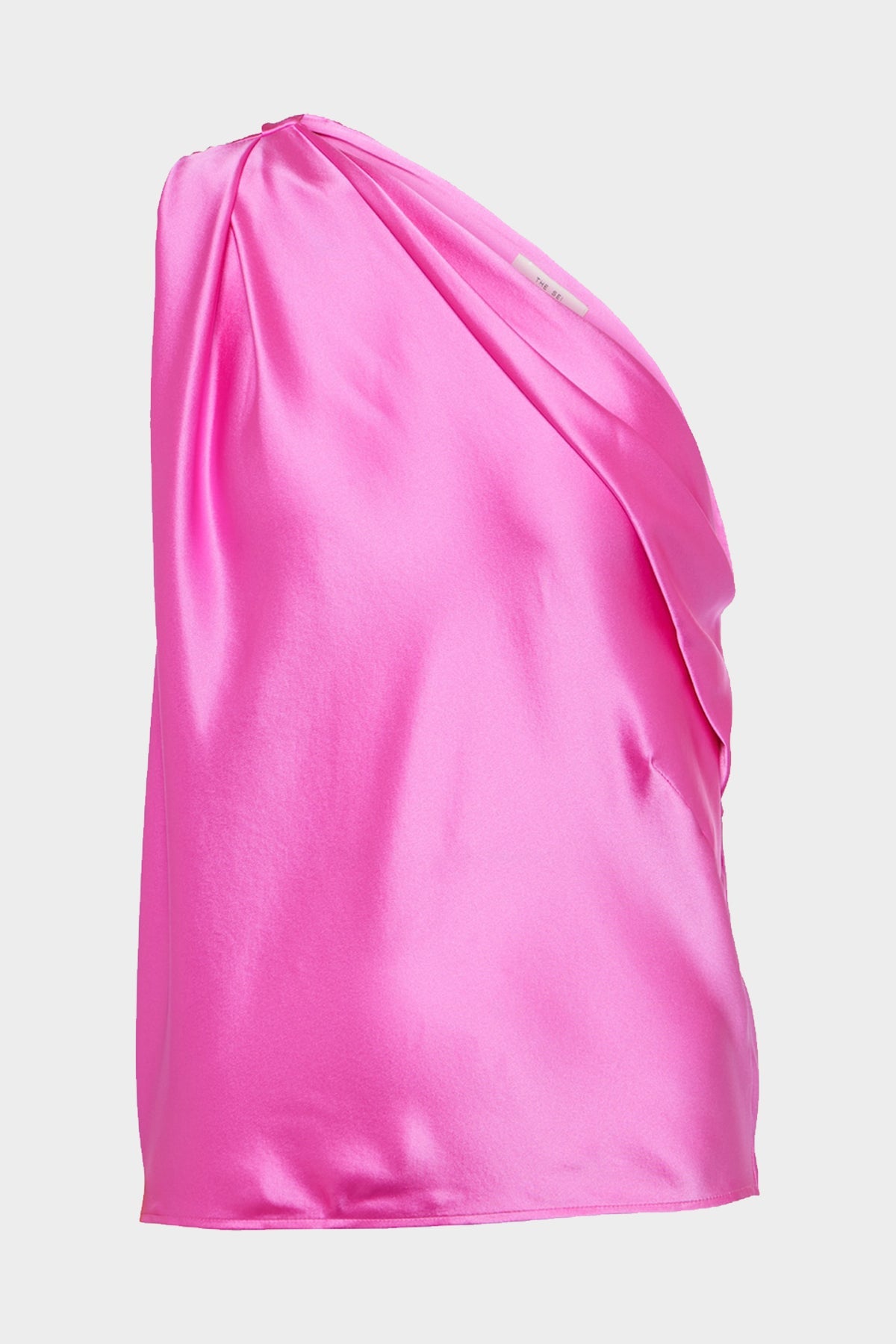 One Shoulder Draped Top in Blossom - shop-olivia.com