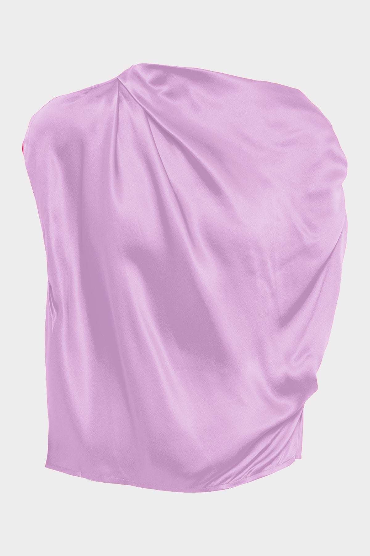 One Shoulder Draped Top in Lavender - shop-olivia.com