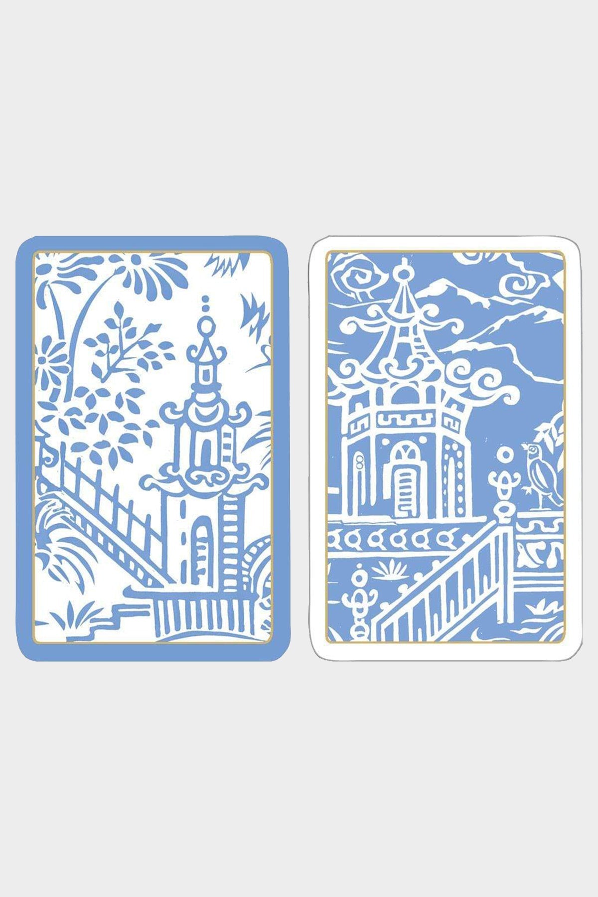 Pagoda Toile Playing Cards - 2 Decks Included - shop-olivia.com