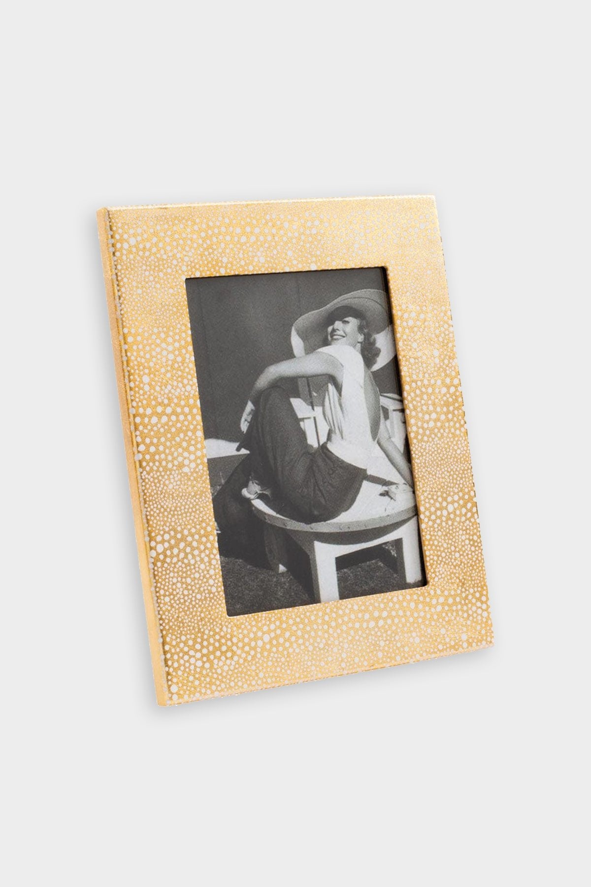 Pebble Lacquer 5" x 7" Picture Frame in Gold - shop-olivia.com