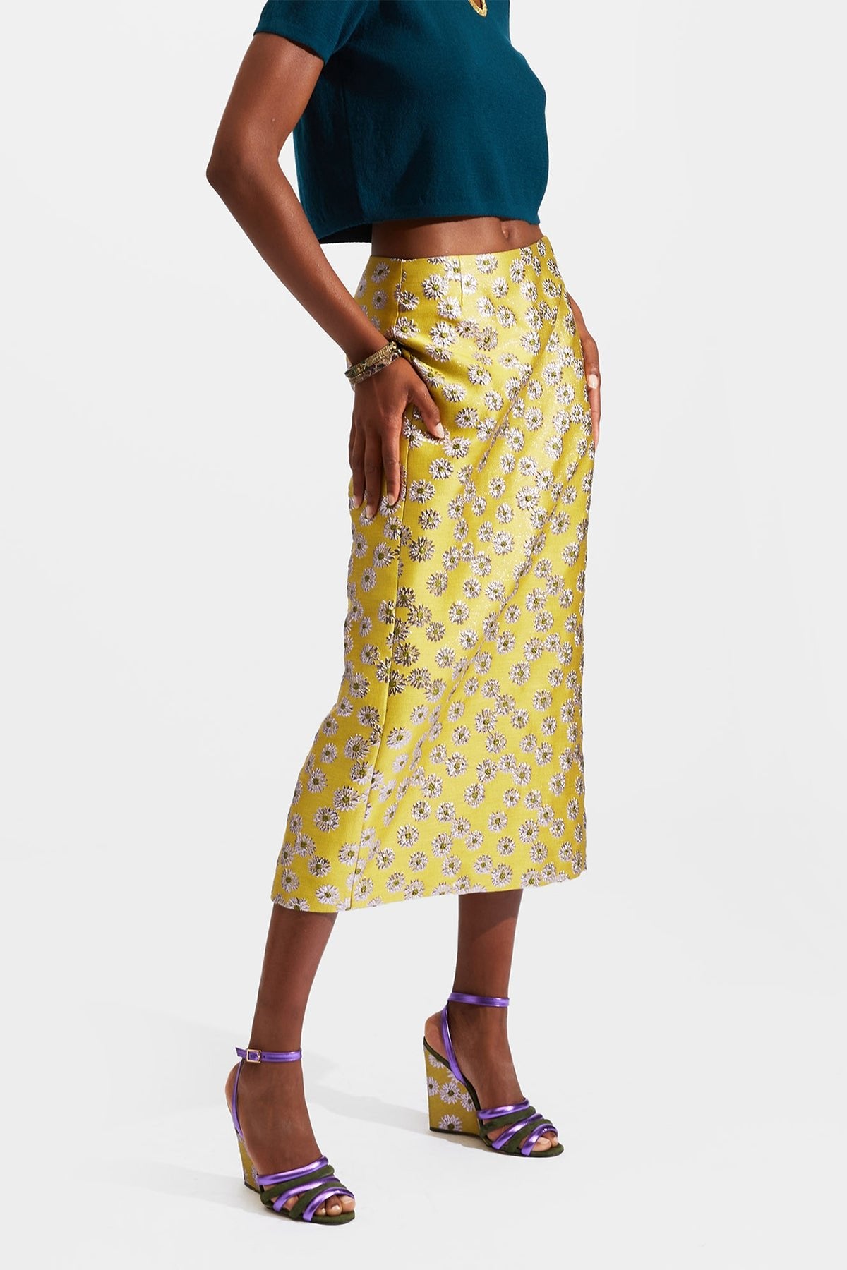 Pencil Skirt in Margarita - shop-olivia.com