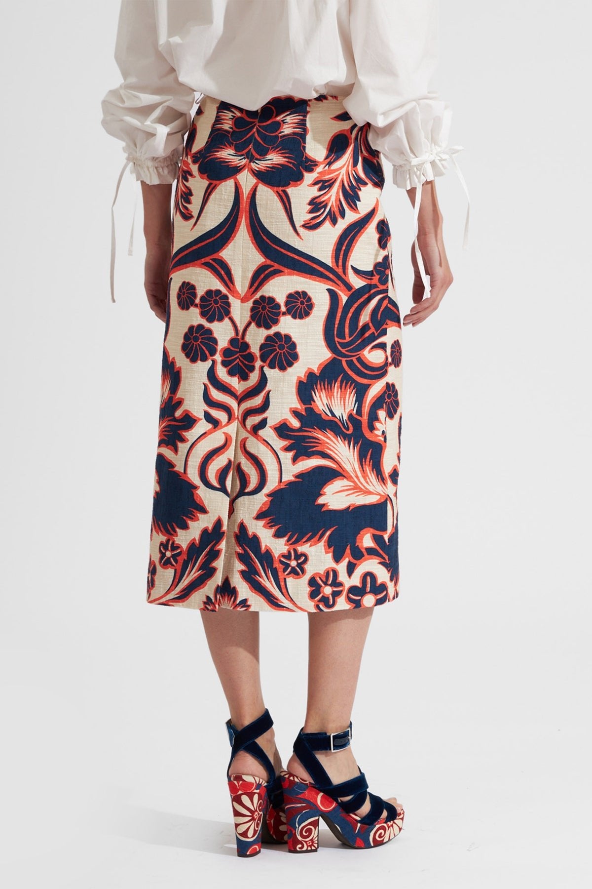 Pencil Skirt in Va-Va White - shop-olivia.com