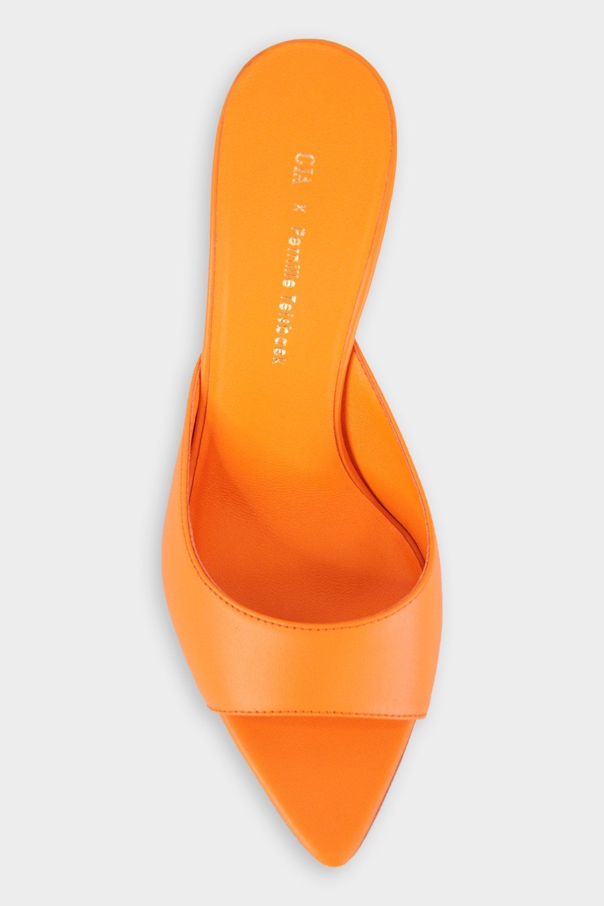 Perni Pointed Toe Mule in Flash Orange - shop-olivia.com