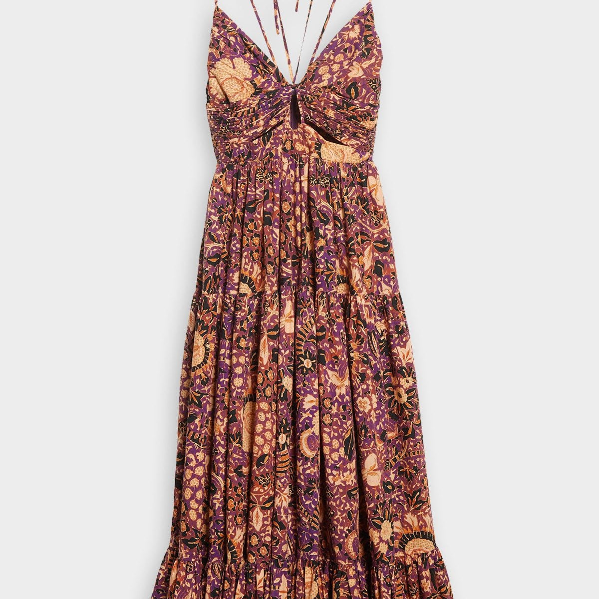 Phoebe Midi Dress in Black Currant