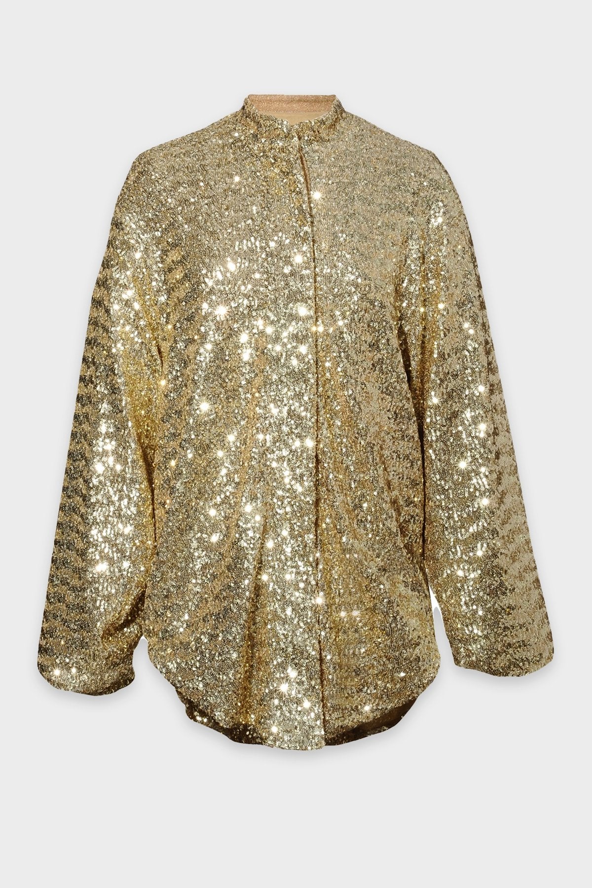 Piallettes Long Shirt in Gold - shop-olivia.com