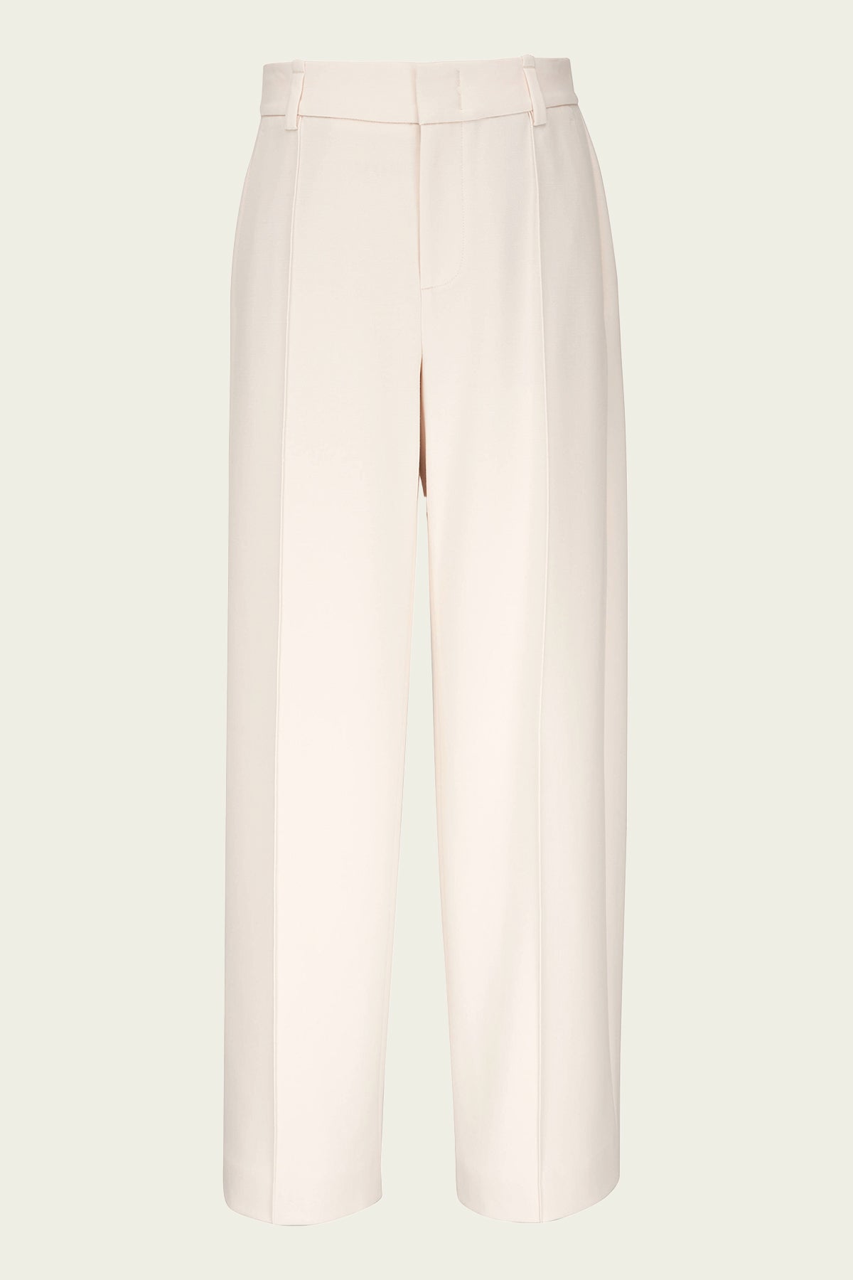 Pintuck Wide-Leg Pant in Off White - shop-olivia.com
