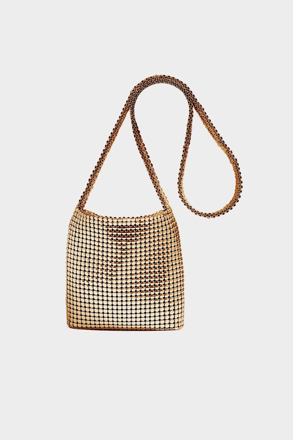 Pixel Metallic Mesh Mini Bag in Gold - shop-olivia.com