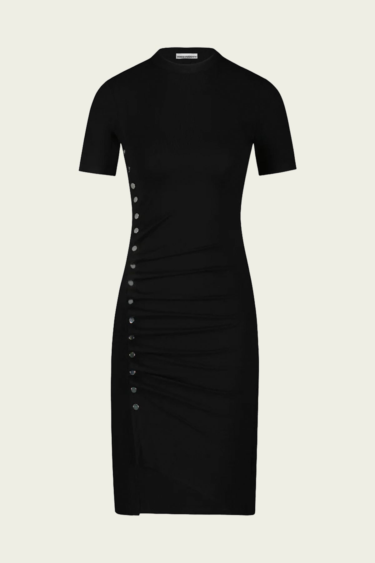 Pleated Short Dress in Black - shop-olivia.com