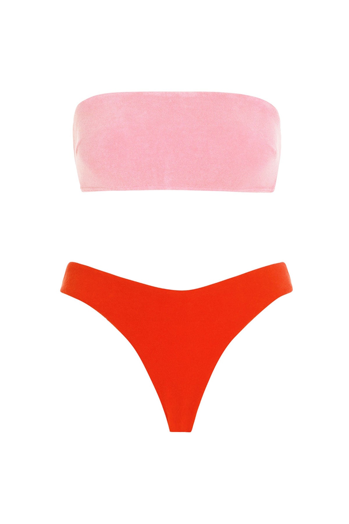Poppy Terry Bandeau Bikini Set - shop-olivia.com