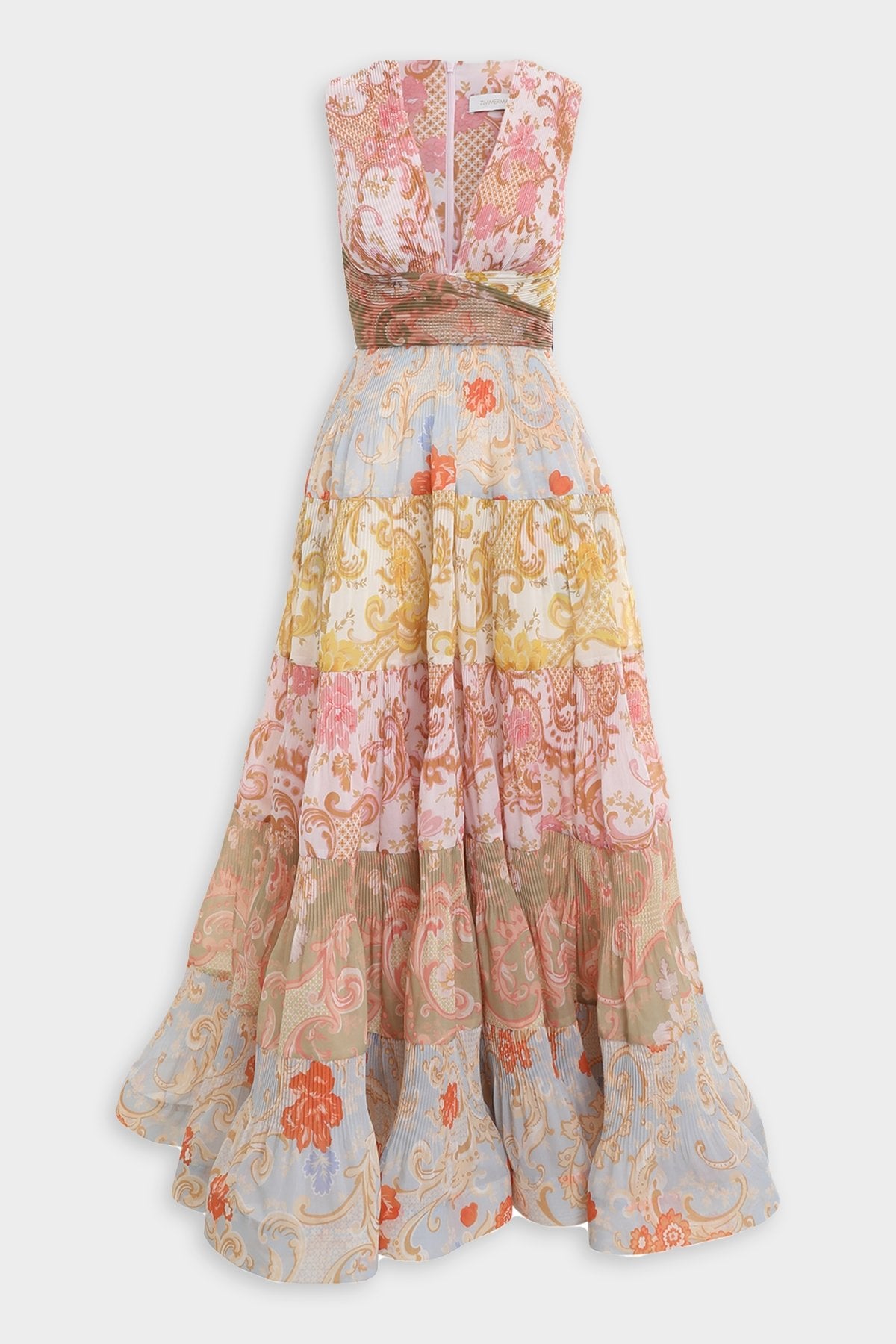 Postcard Pleated Midi Dress in Spliced - shop-olivia.com