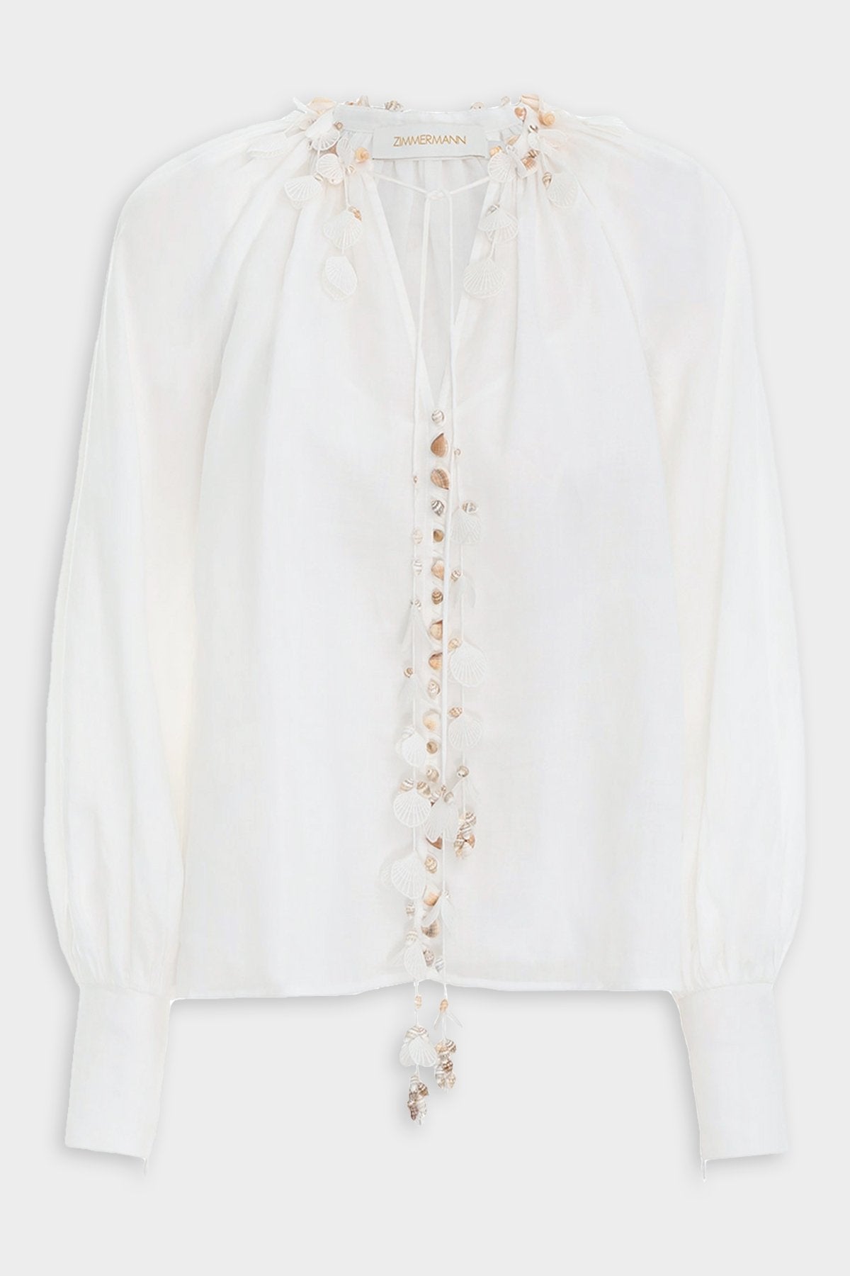 Postcard Shell Blouse in Ivory - shop-olivia.com