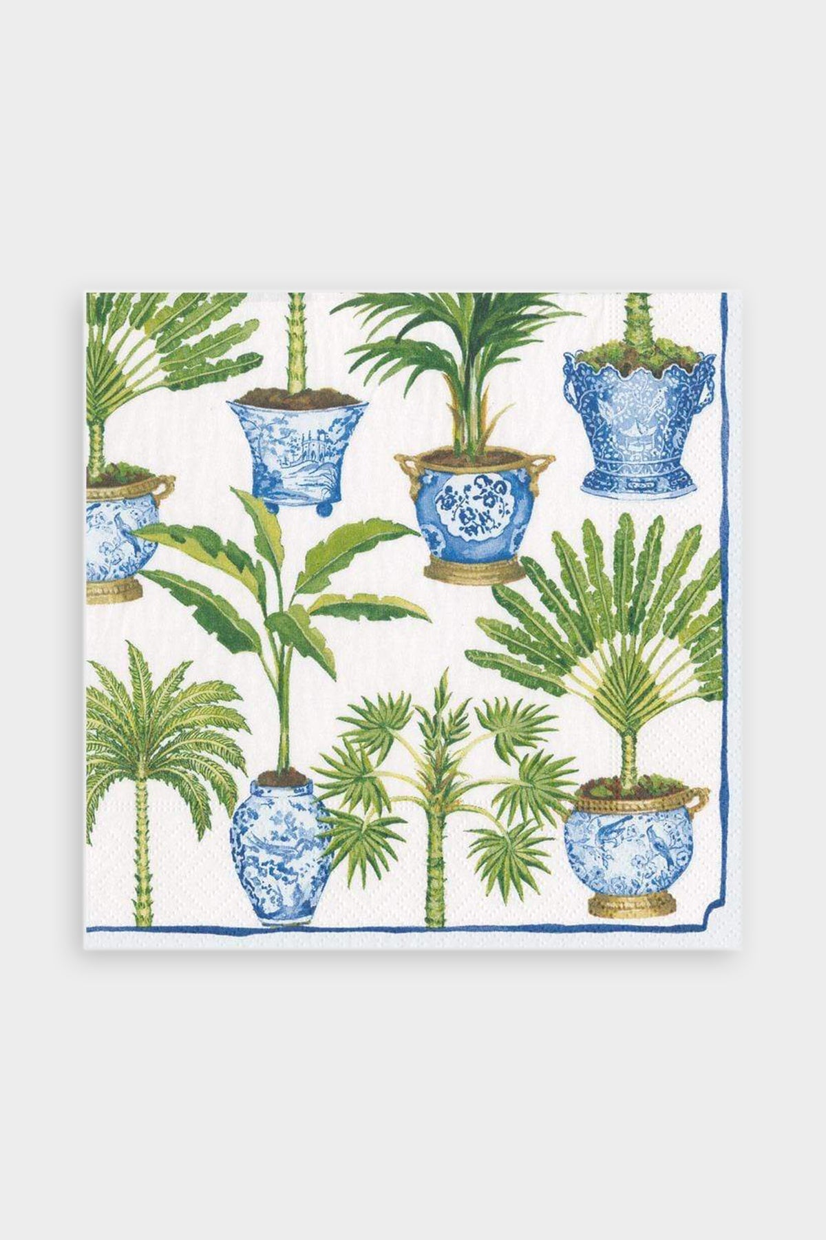Potted Palms Paper Luncheon Napkins in White - shop-olivia.com