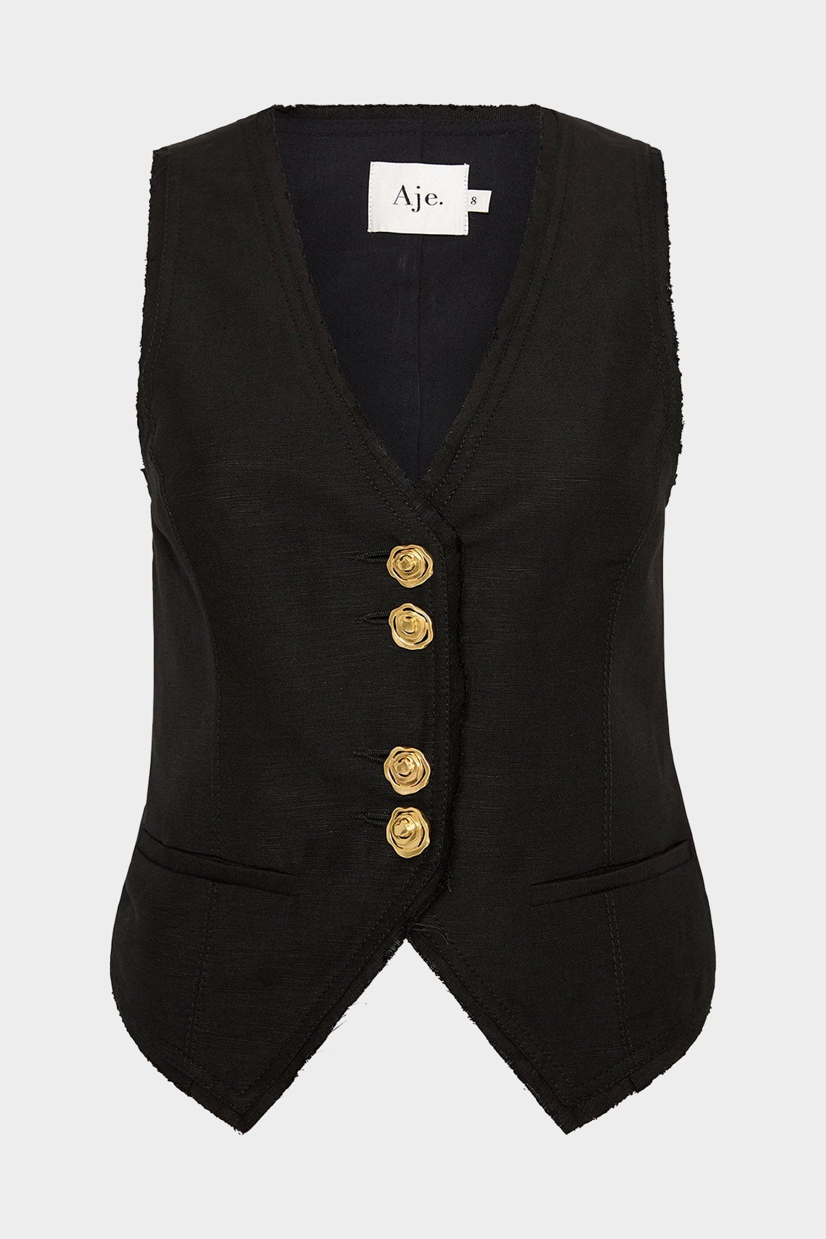 Primrose Tailored Vest in Black - shop-olivia.com