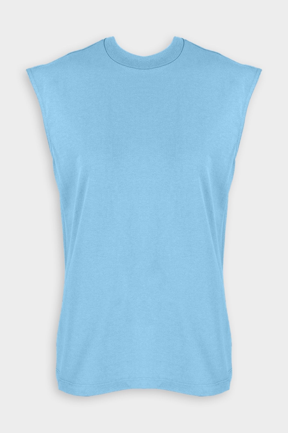 Punto Milano Mockneck T-Shirt in Aquamarine Blue - shop-olivia.com