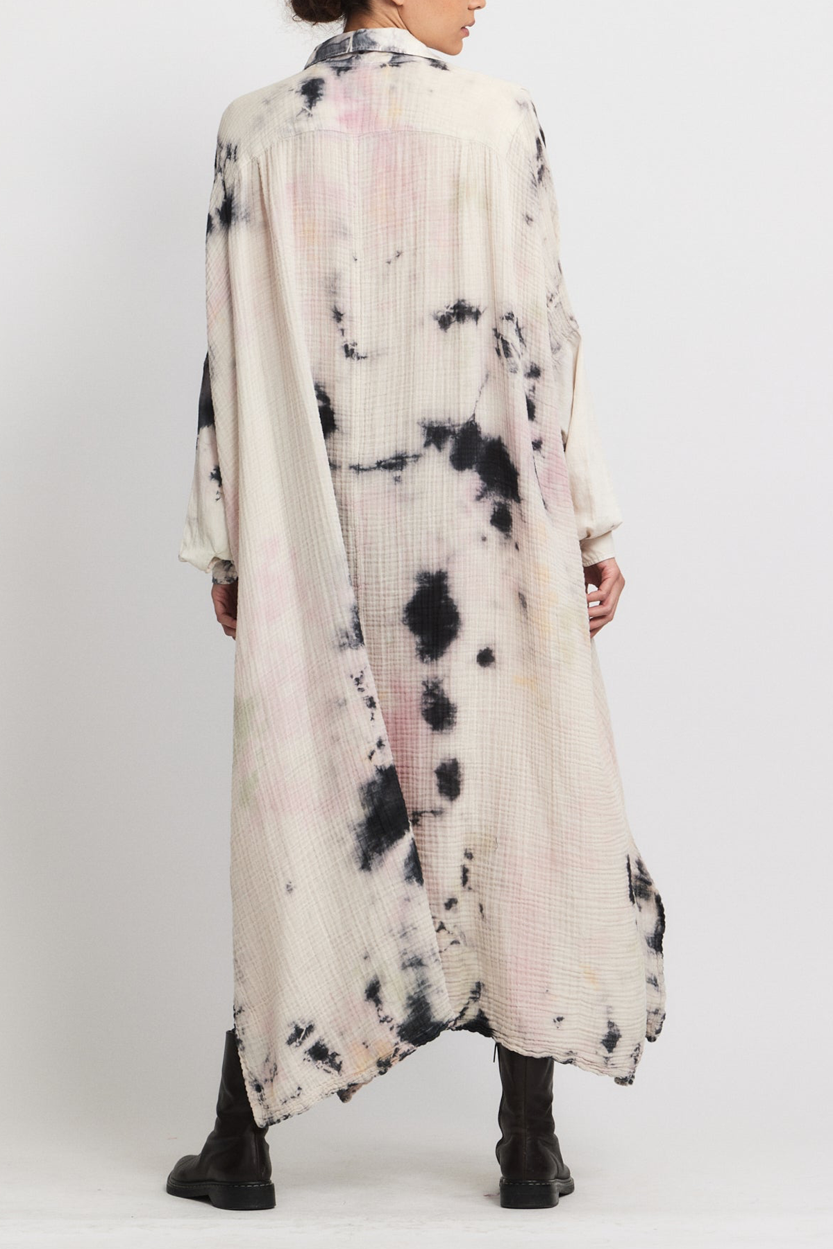 Caftan Shirt in Pastel Black