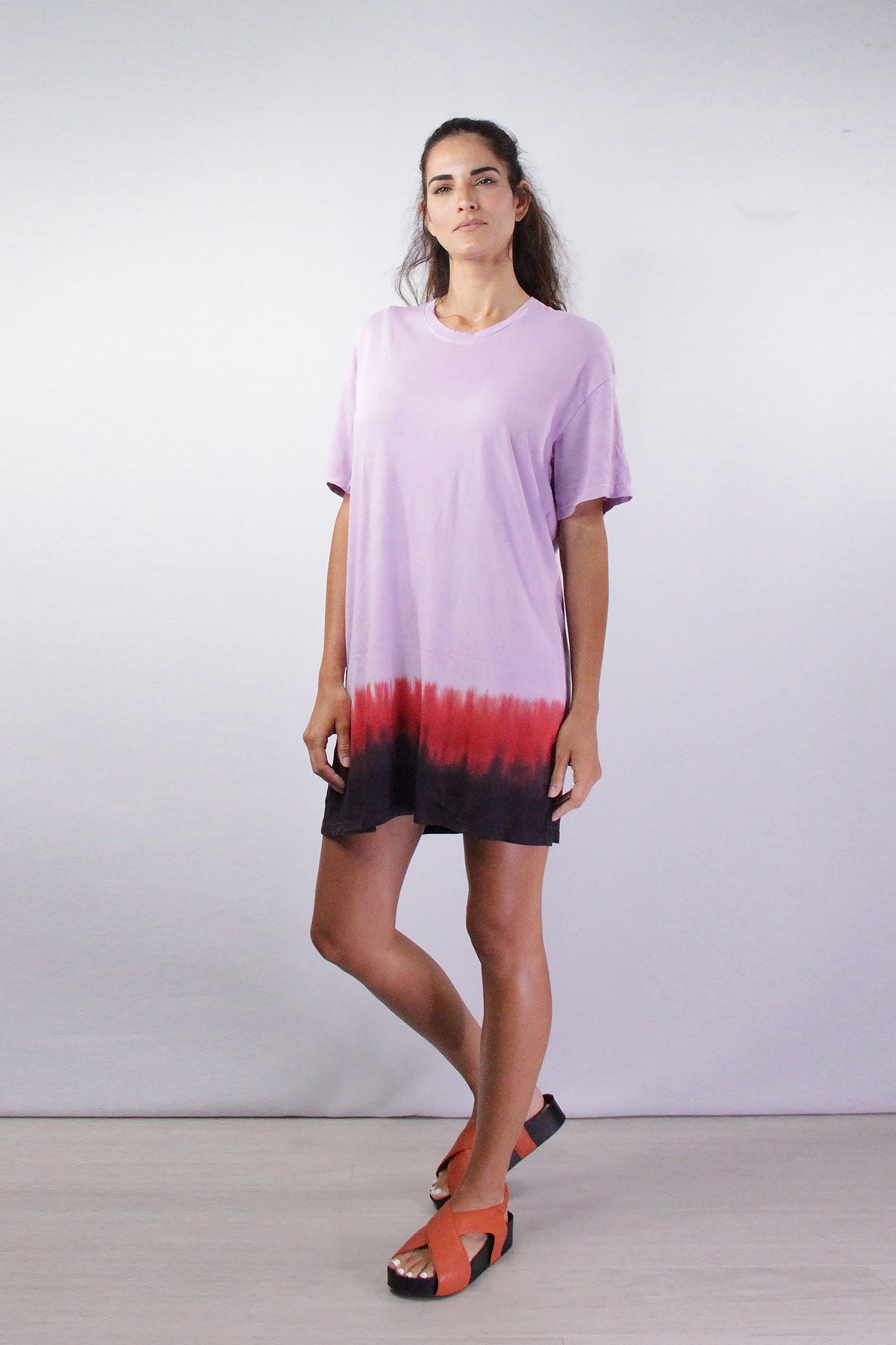 Purple Horizon Jersey T-Shirt Dress