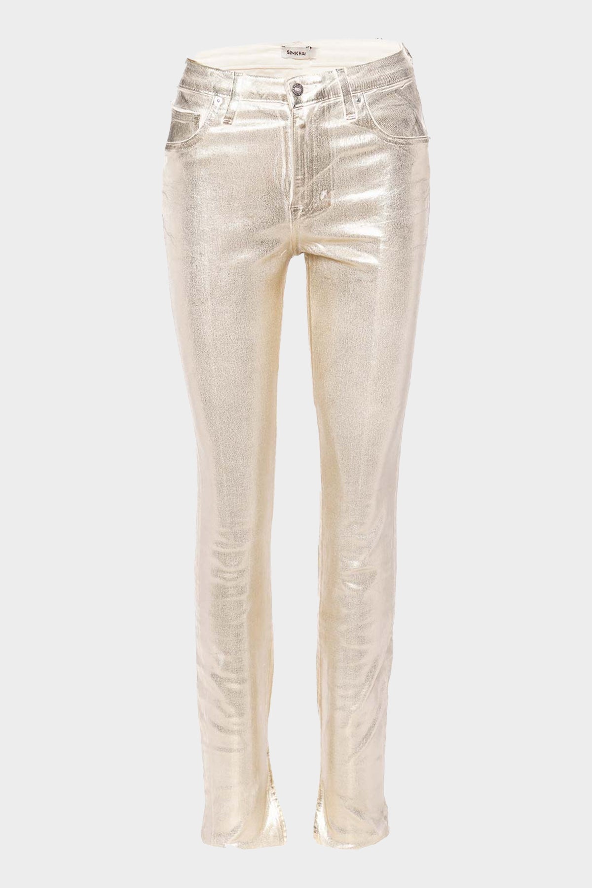 Rae High Rise Skinny Jean in Gold Foil - shop-olivia.com