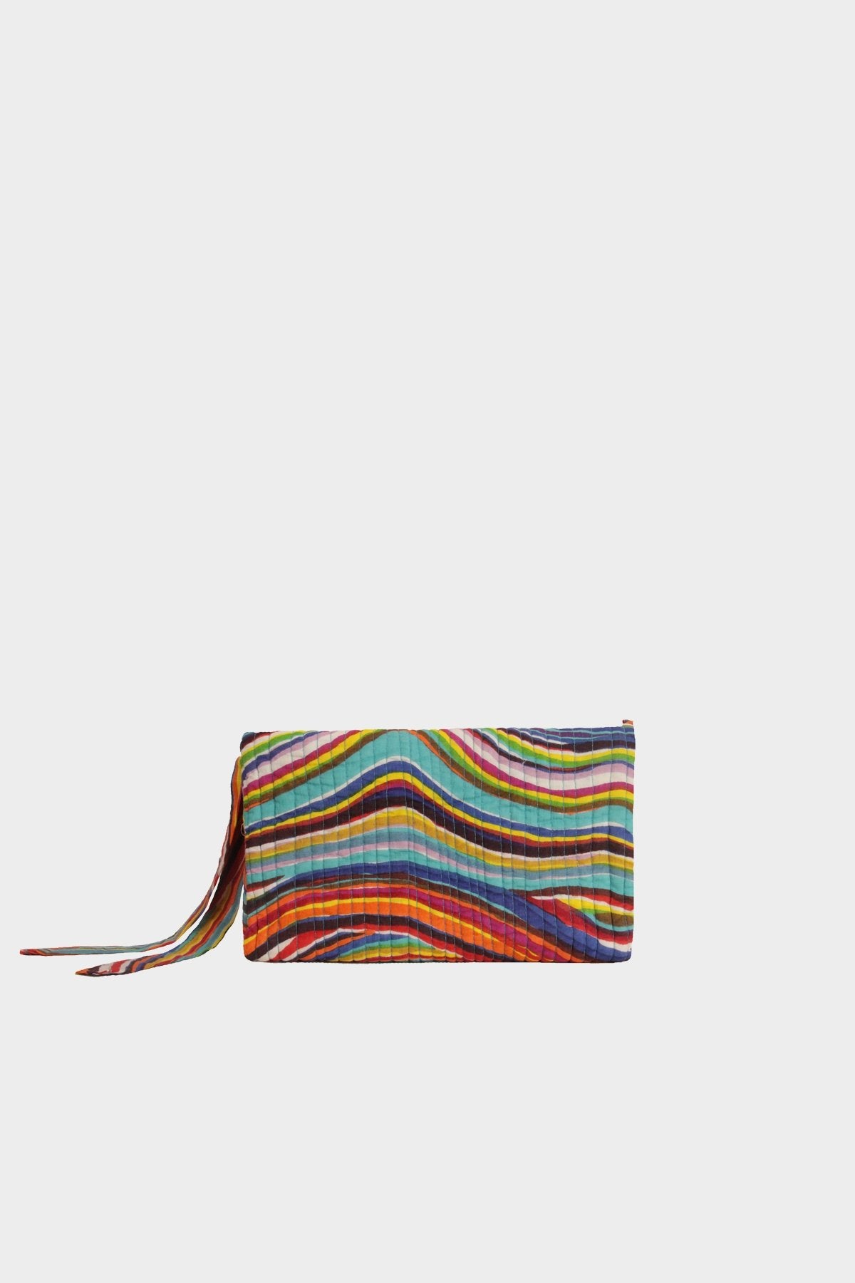 Rainbow Waves Pouch in Multicolor - shop-olivia.com