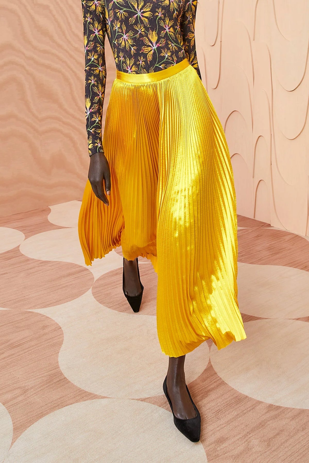 Zara yellow 2024 maxi skirt