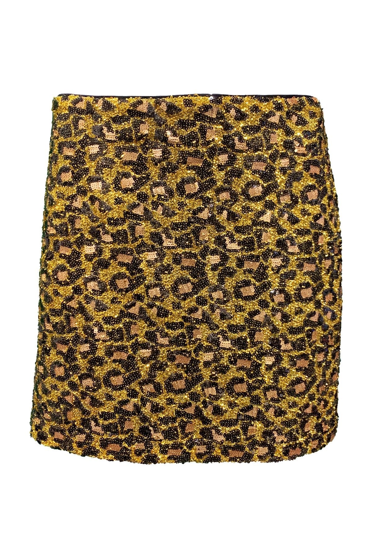 Raspy Sequin Leopard Skirt - shop-olivia.com