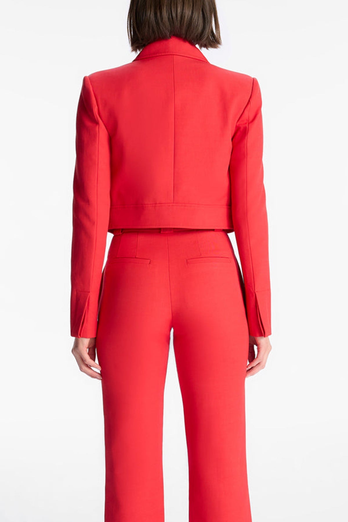 Reeve Cropped Jacket in Ruby - shop-olivia.com