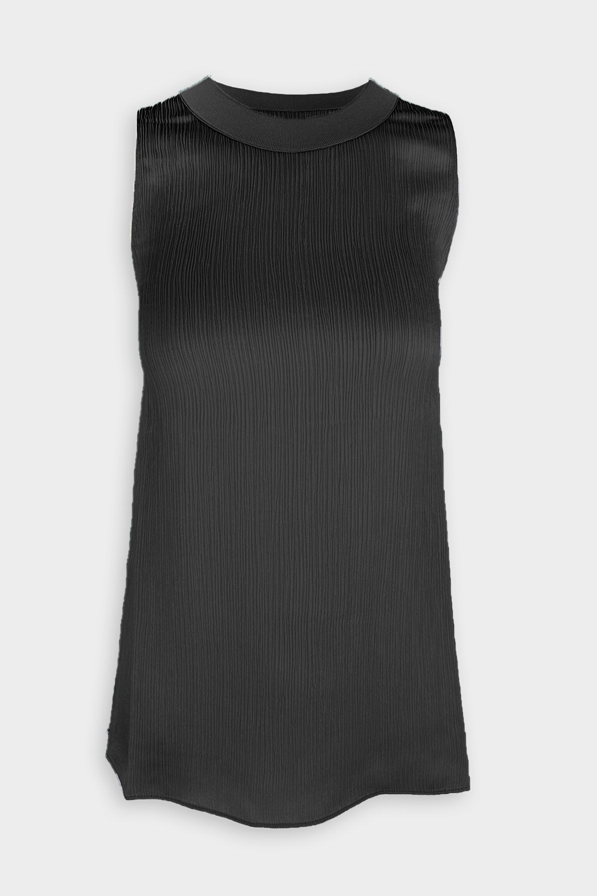 Rib Trim Tie Back Camisole in Black - shop-olivia.com