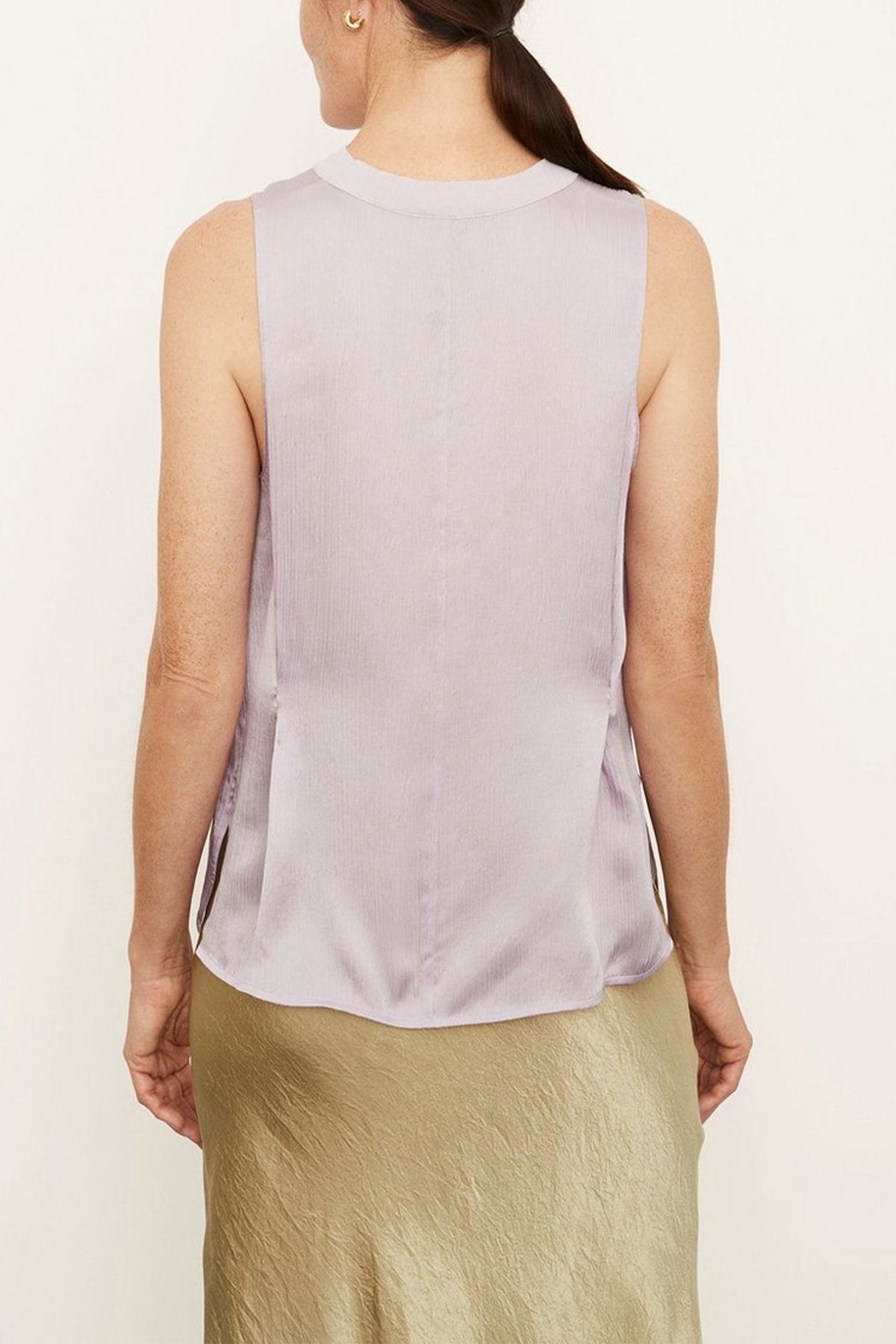Rib Trim Tie Back Camisole in Dark Lilac - shop-olivia.com