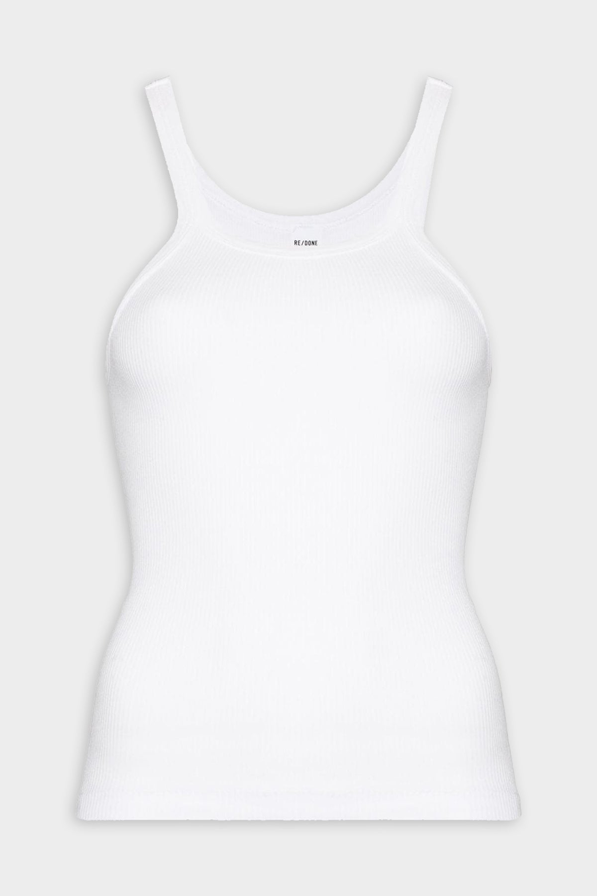 Ribbed Tank Top in Optic White - shop-olivia.com