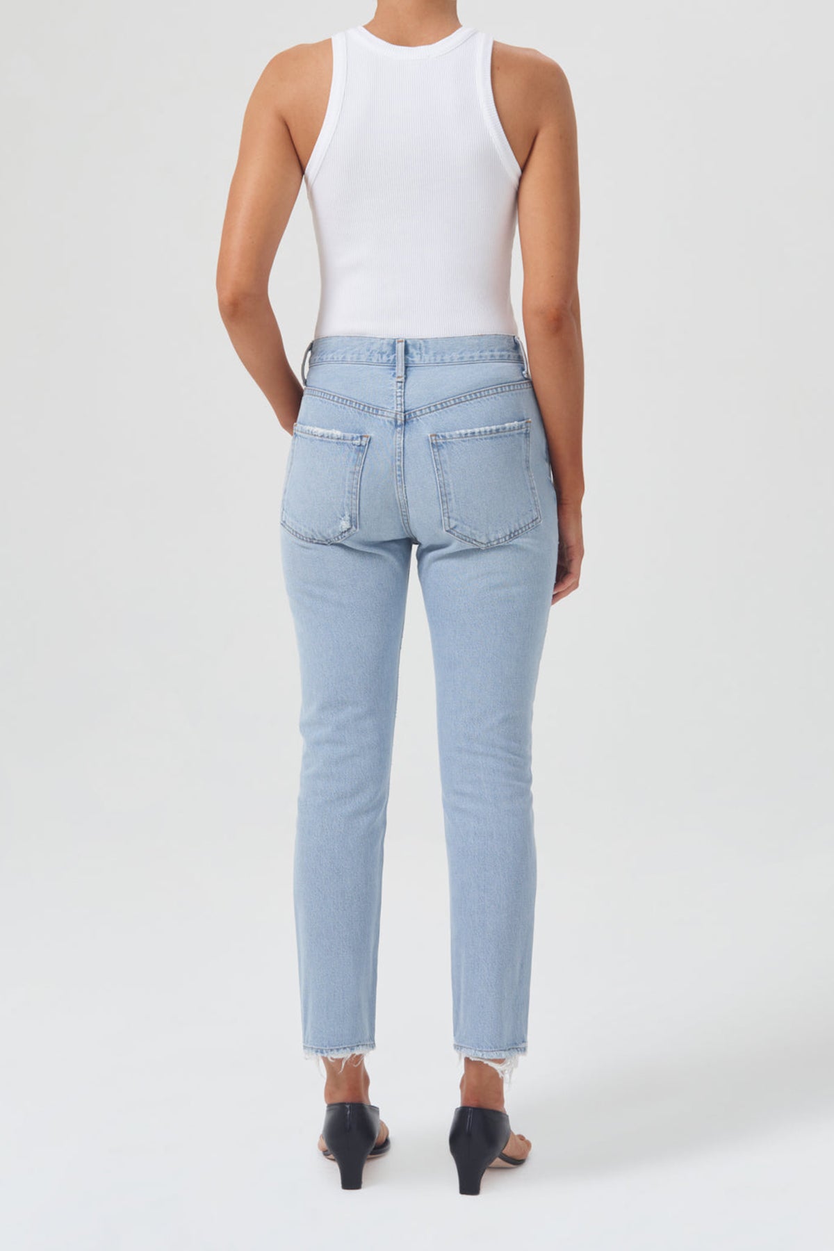 Riley High Rise Straight Crop in Reputation - shop-olivia.com