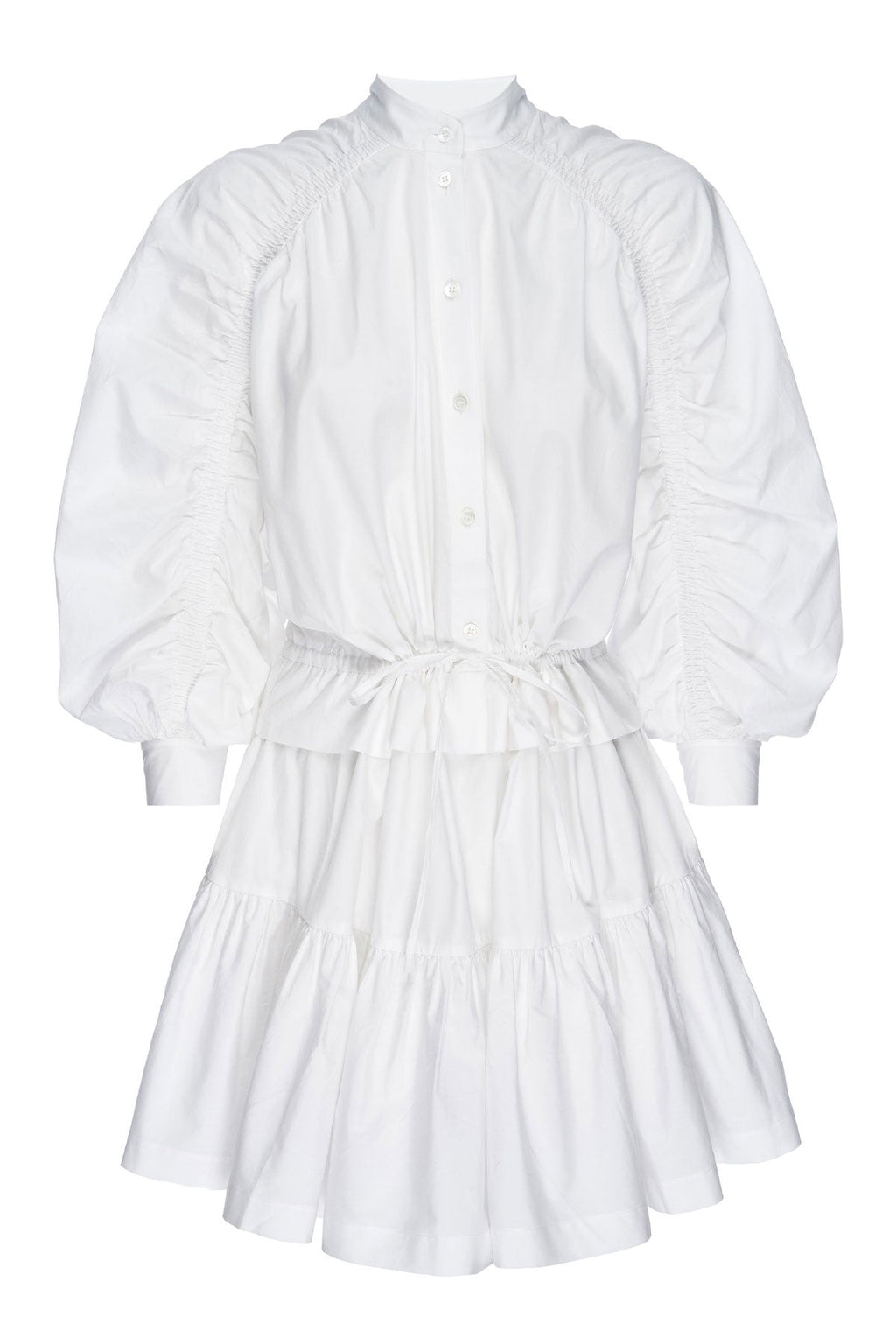 Ruched Sleeve Dress