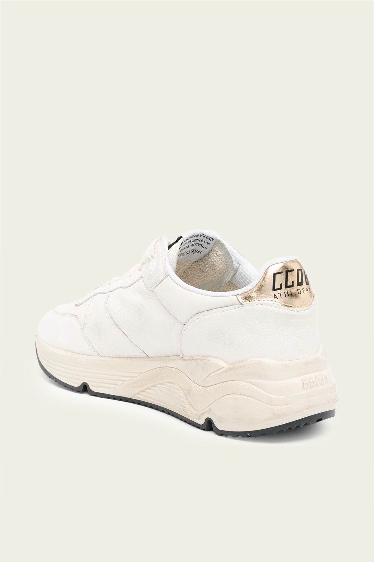 Running White Silver Nappa Leather Sneaker - shop-olivia.com