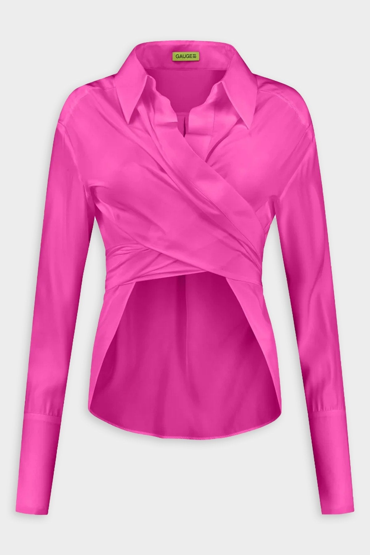Sabinas Silk Shirt in Hot Pink - shop-olivia.com