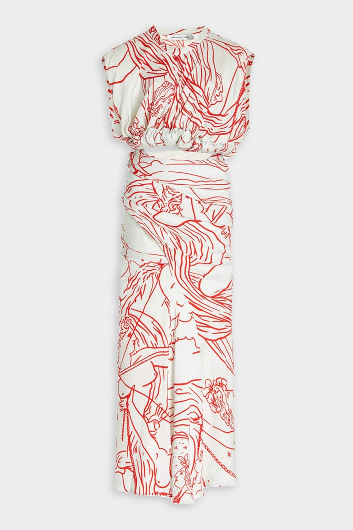 Sculpted Twisted Tank Dress in Odyssey Print - shop-olivia.com