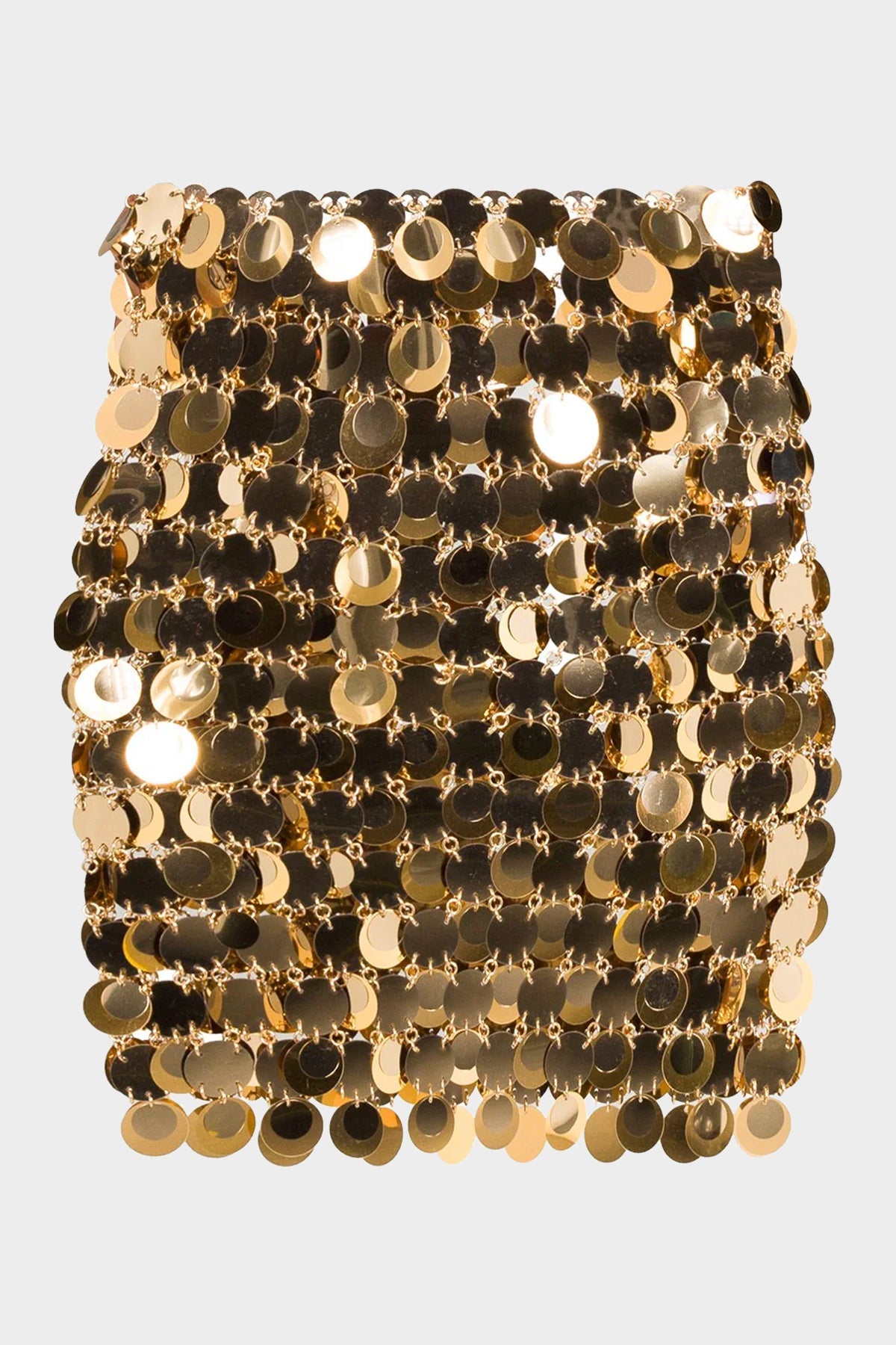 Sequin-Embellished Mini Skirt in Gold - shop-olivia.com