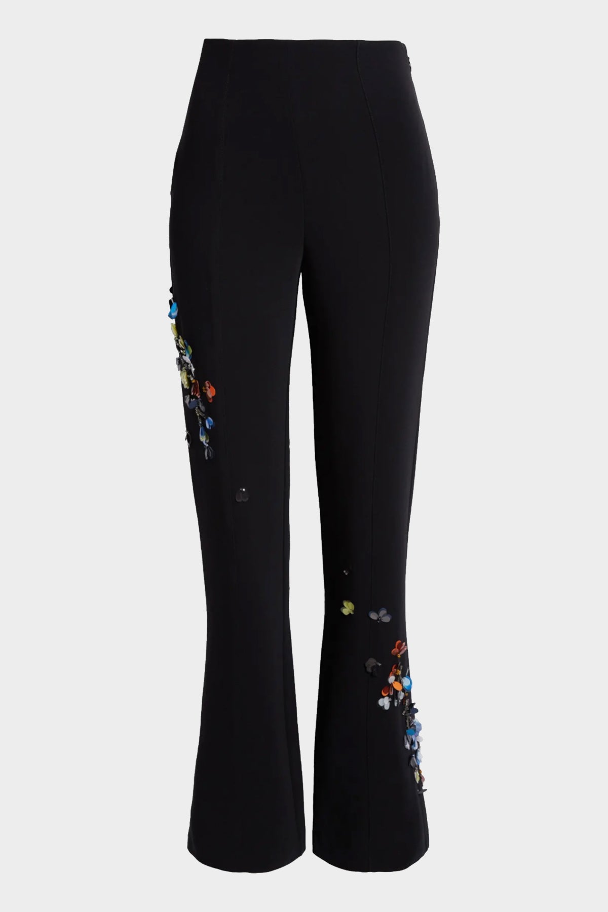 Sequin Flower Kingsley Pant in Black Multi - shop-olivia.com