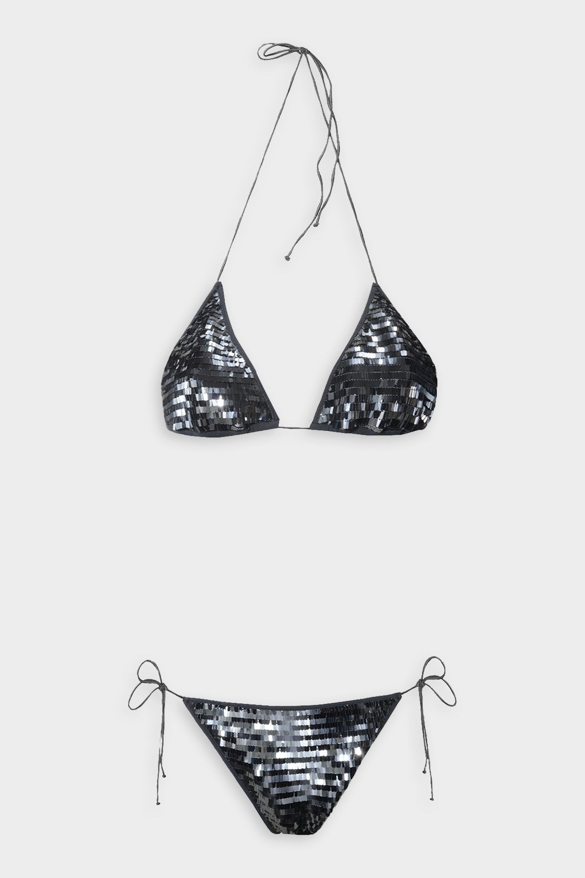 Sequined Microkini in Silver - shop-olivia.com
