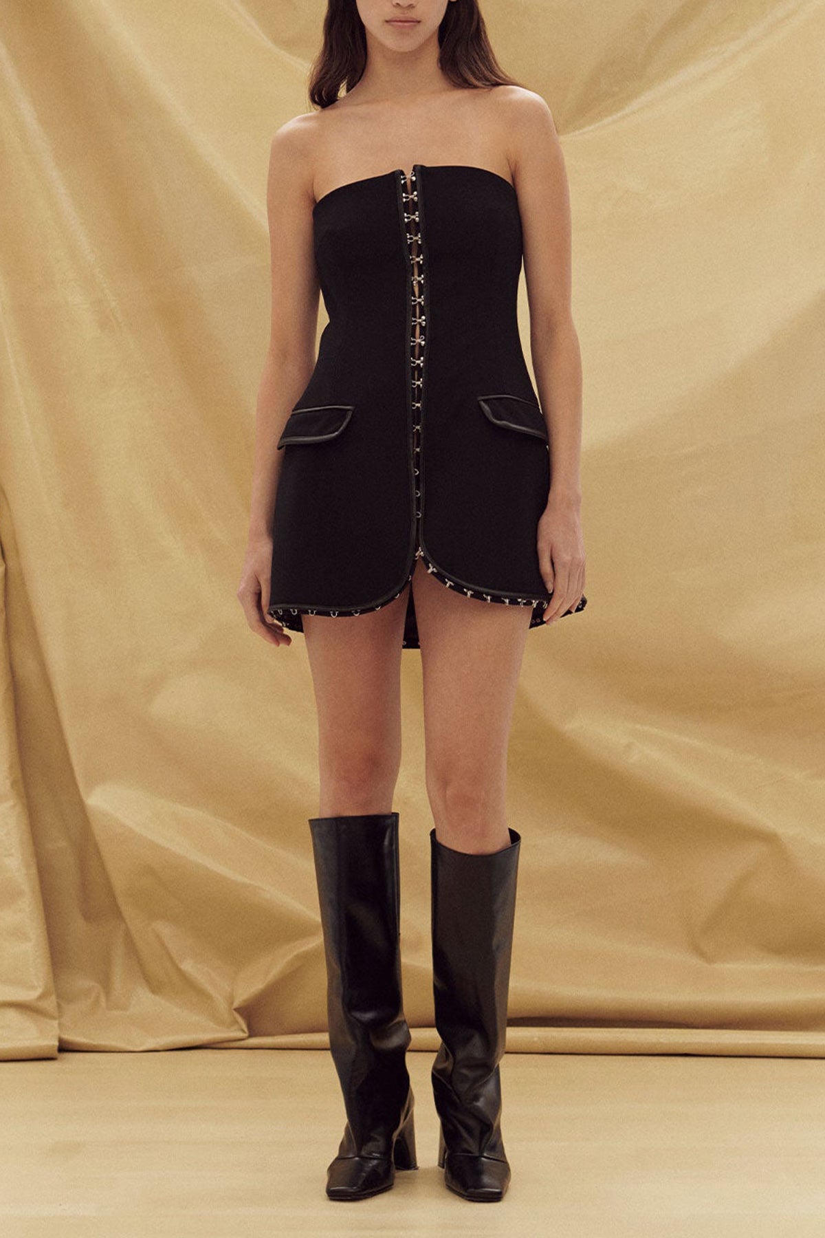 Shana Mini Dress in Black - shop-olivia.com