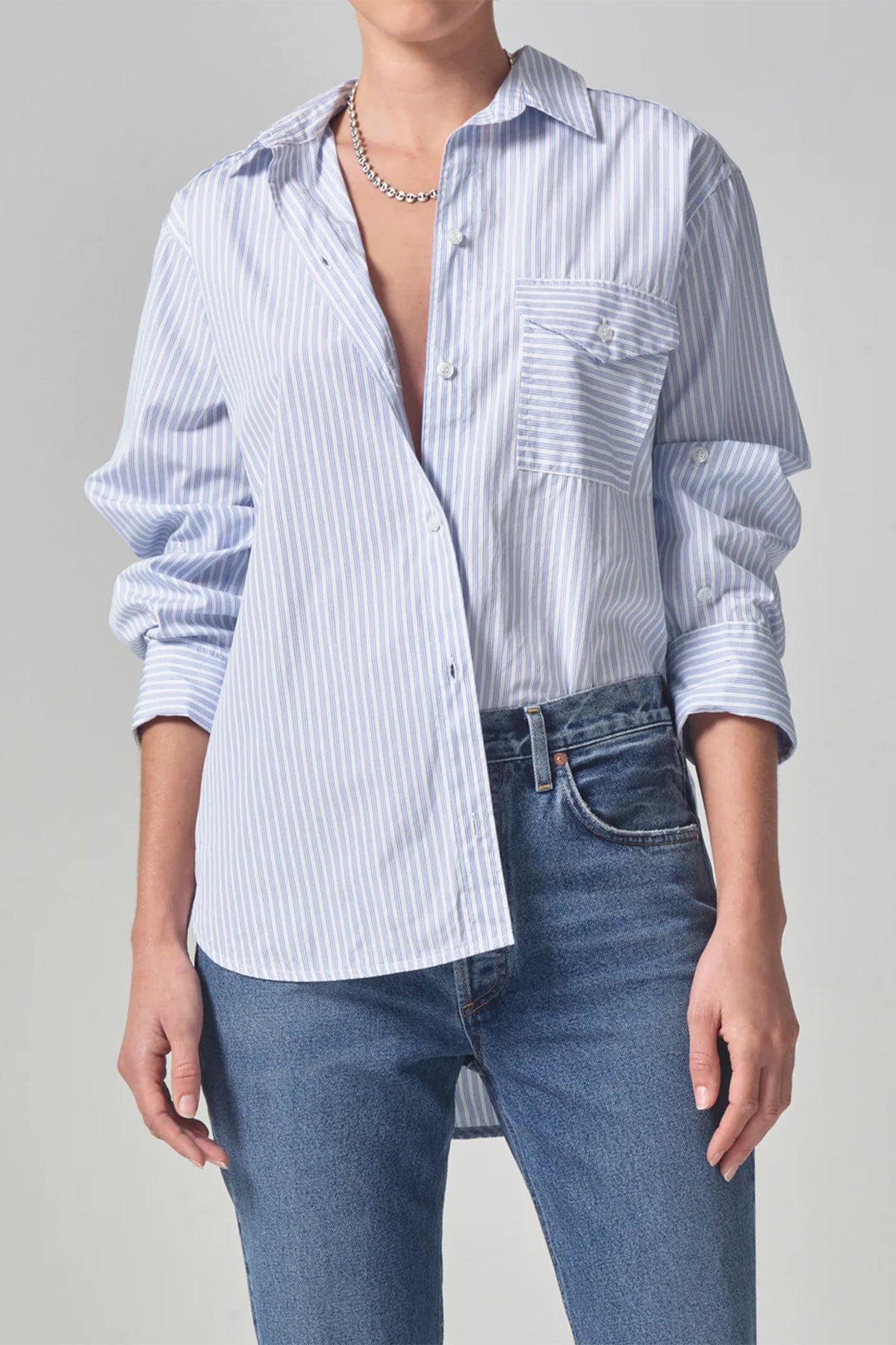 Shay Shirt in Mashu Stripe - shop-olivia.com