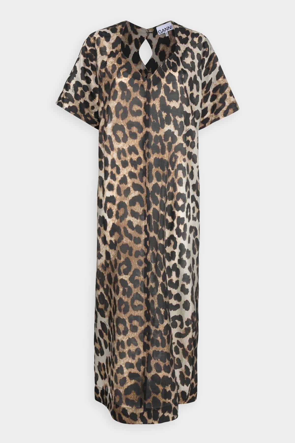 Sheer Voile Long Dress in Maxi Leopard - shop-olivia.com