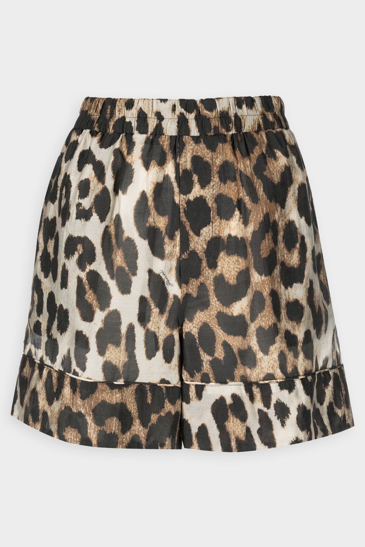 Sheer Voile Shorts in Maxi Leopard - shop-olivia.com