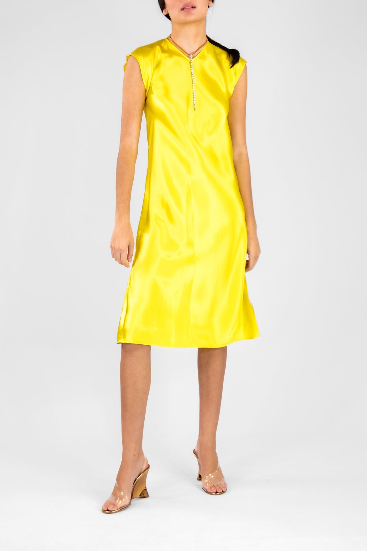 Shining Satin Sheath Dress in Lollypop - shop-olivia.com
