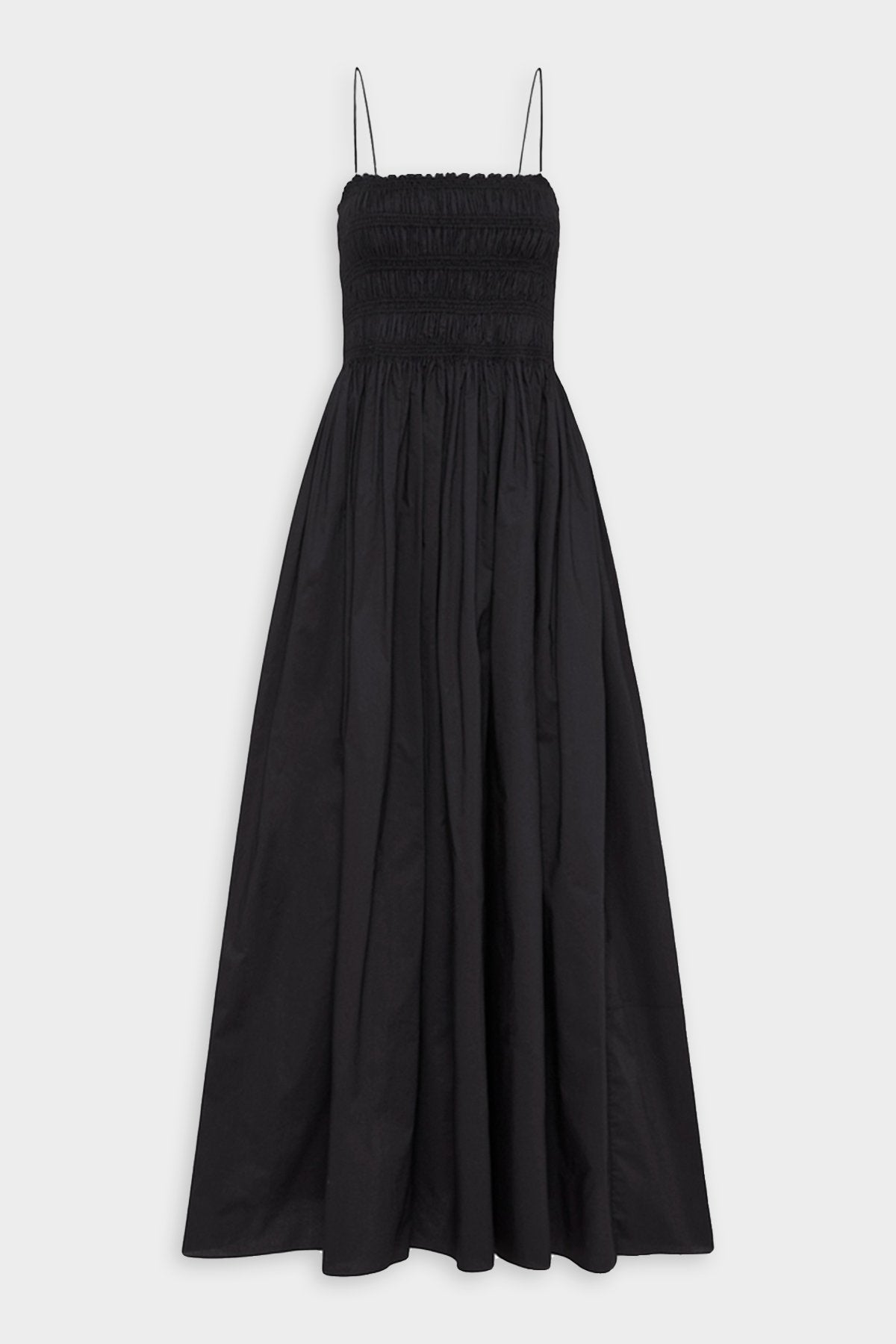 Shirred Bodice Dress in Black - shop-olivia.com