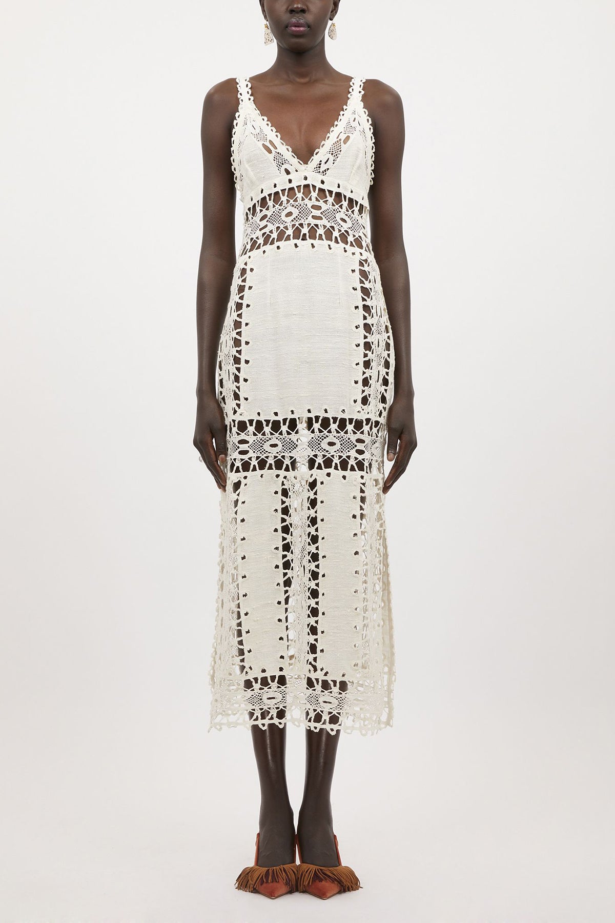 Shivani Dress in Ivory - shop-olivia.com