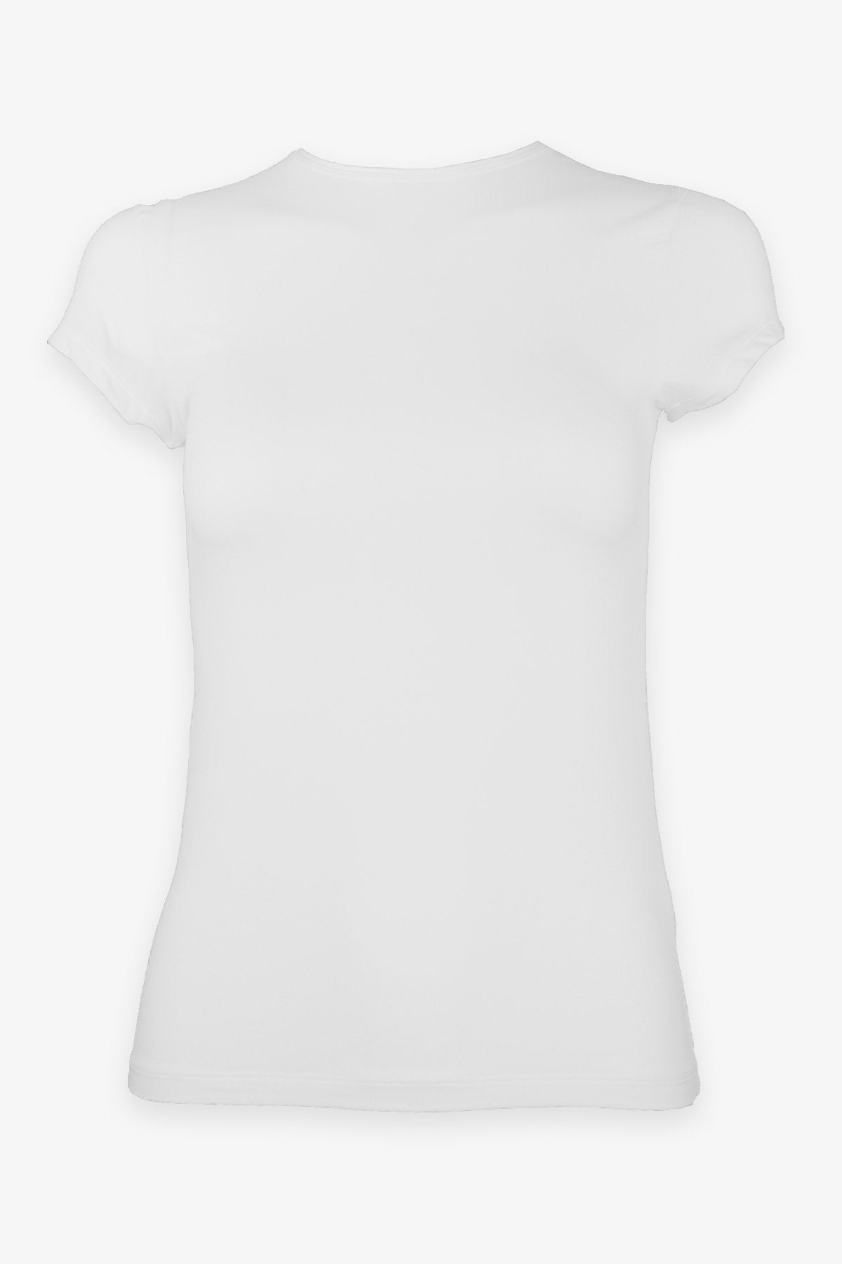 Short Sleeve Crew Top in Off White - shop-olivia.com