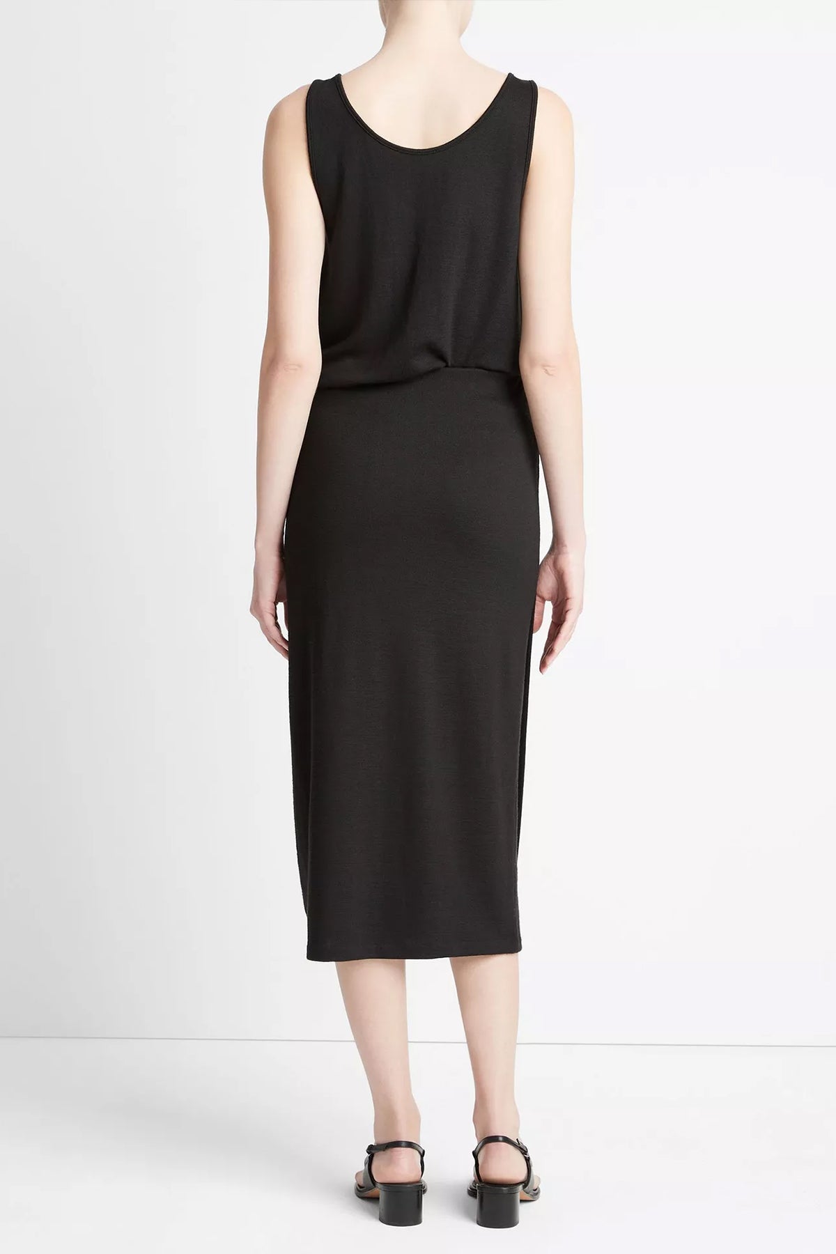 Side-Drape Skirt in Black - shop-olivia.com