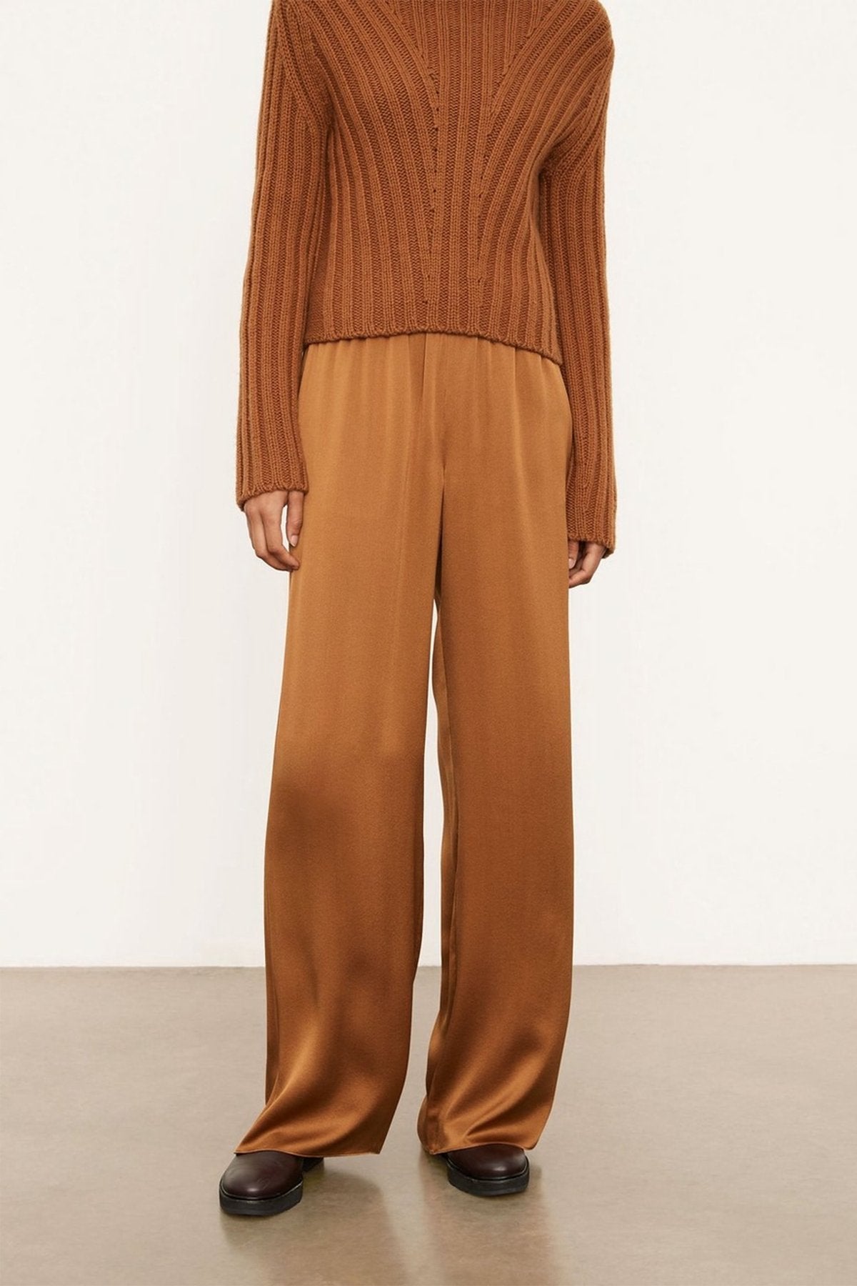 Silk Pajama Pant in Vicuna - shop-olivia.com