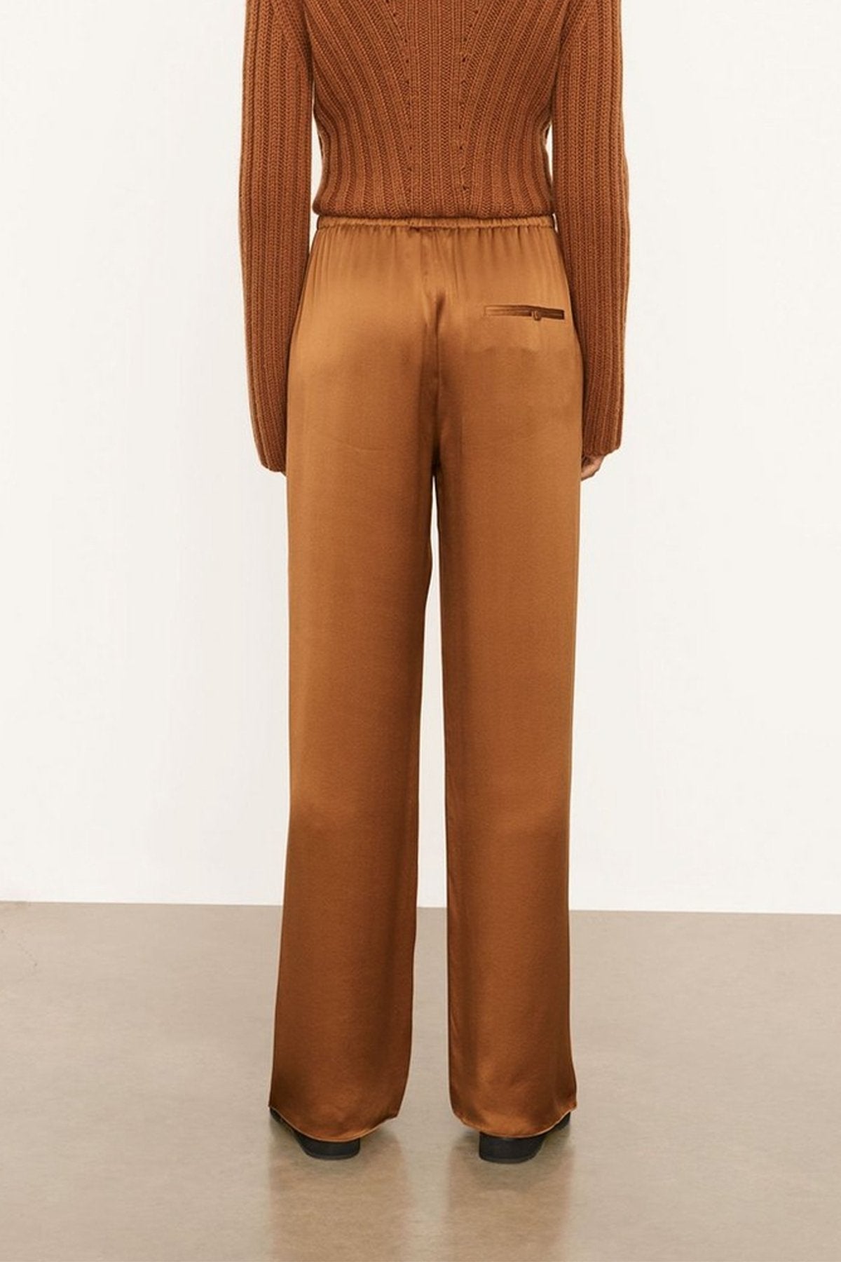 Silk Pajama Pant in Vicuna - shop-olivia.com